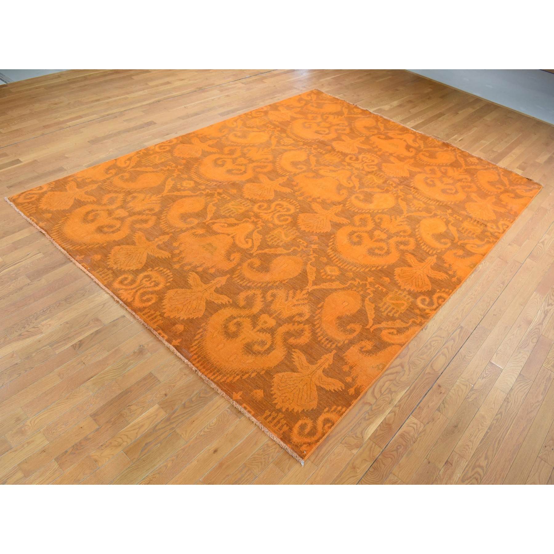 Overdyed-Vintage-Hand-Knotted-Rug-403675