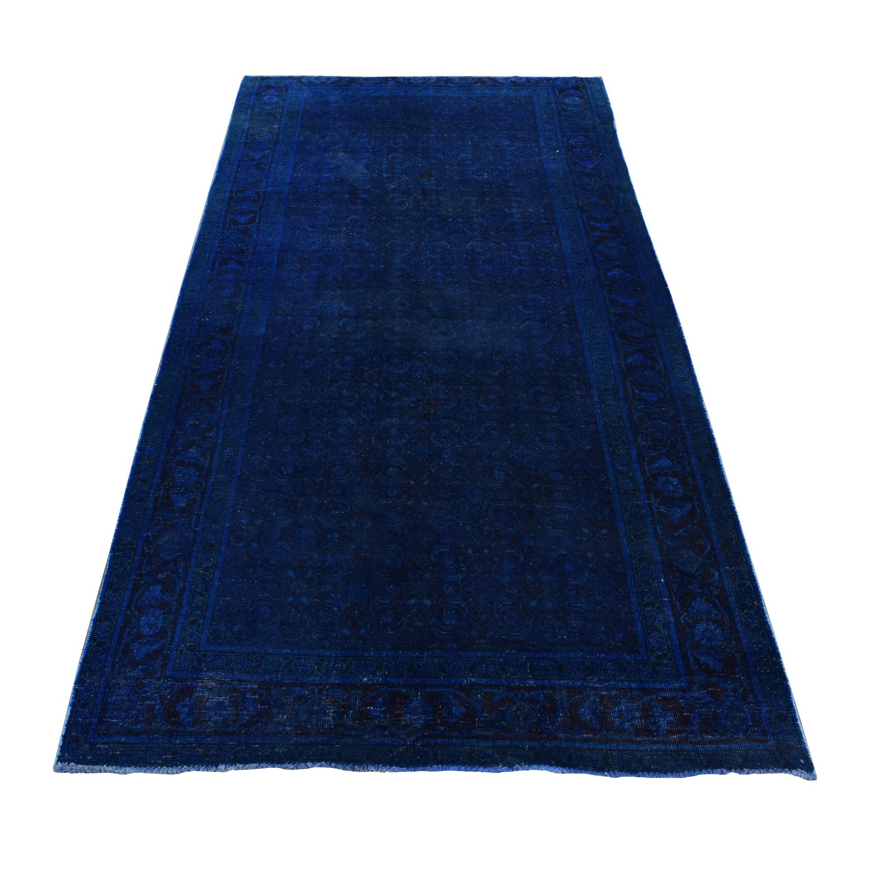 Overdyed-Vintage-Hand-Knotted-Rug-404300