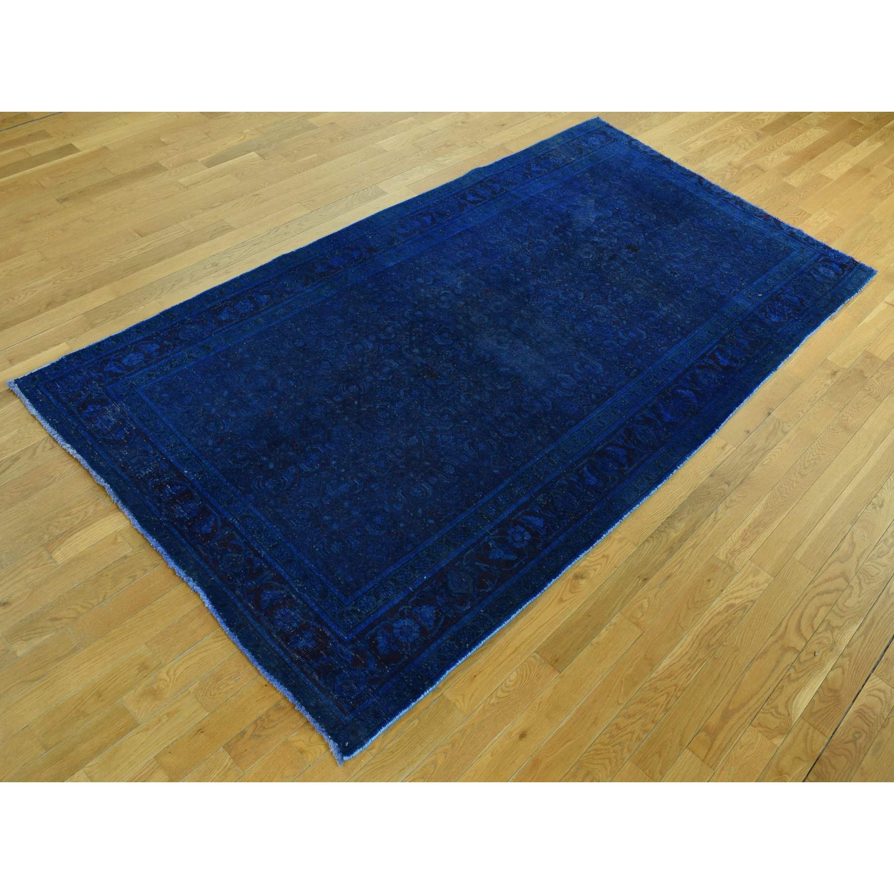 Overdyed-Vintage-Hand-Knotted-Rug-404300