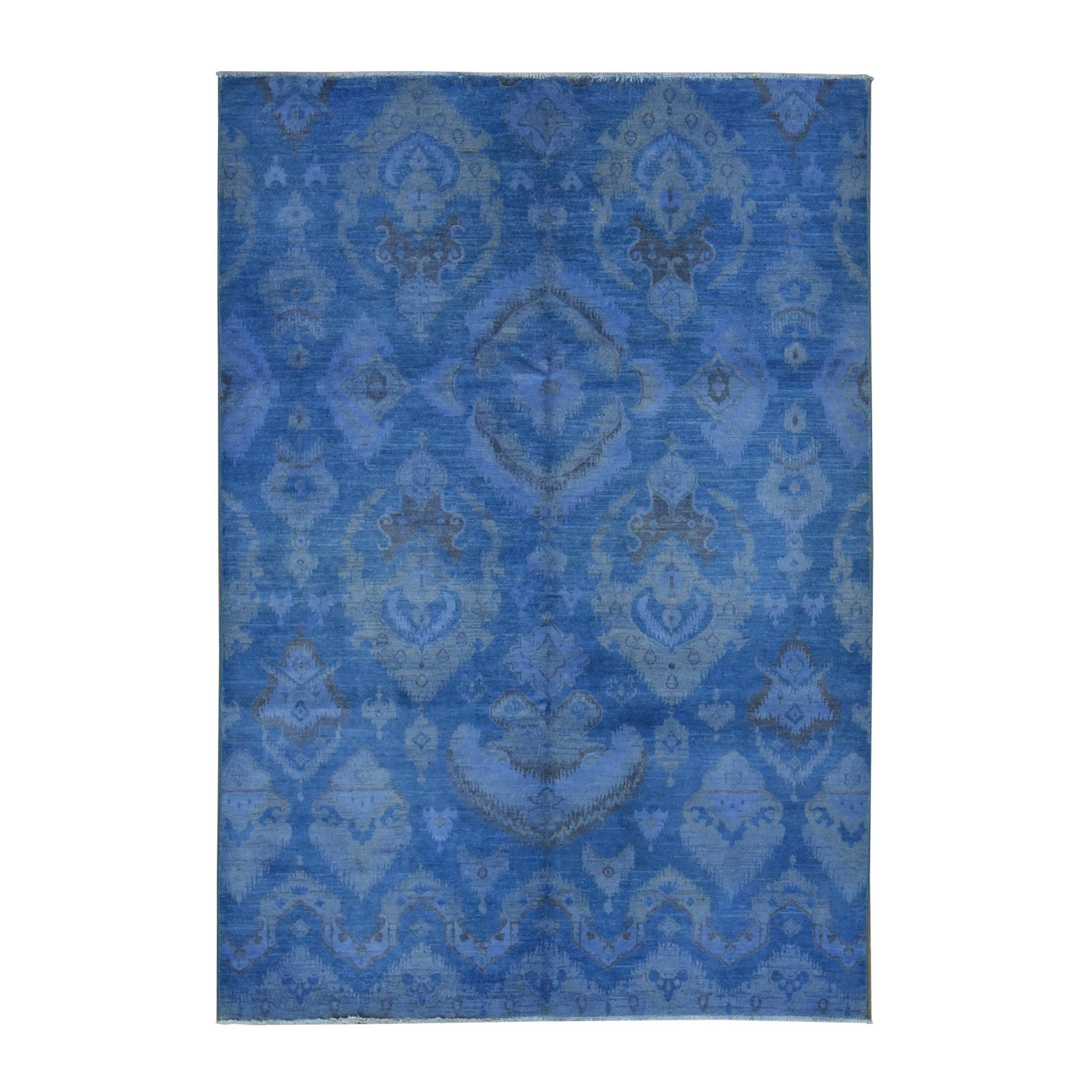 Overdyed-Vintage-Hand-Knotted-Rug-404345