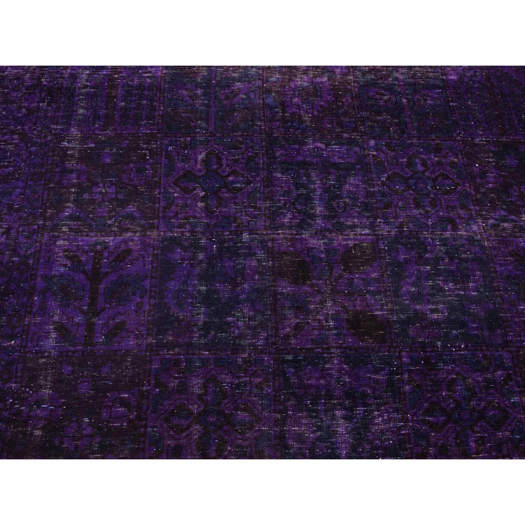 Overdyed-Vintage-Hand-Knotted-Rug-404500