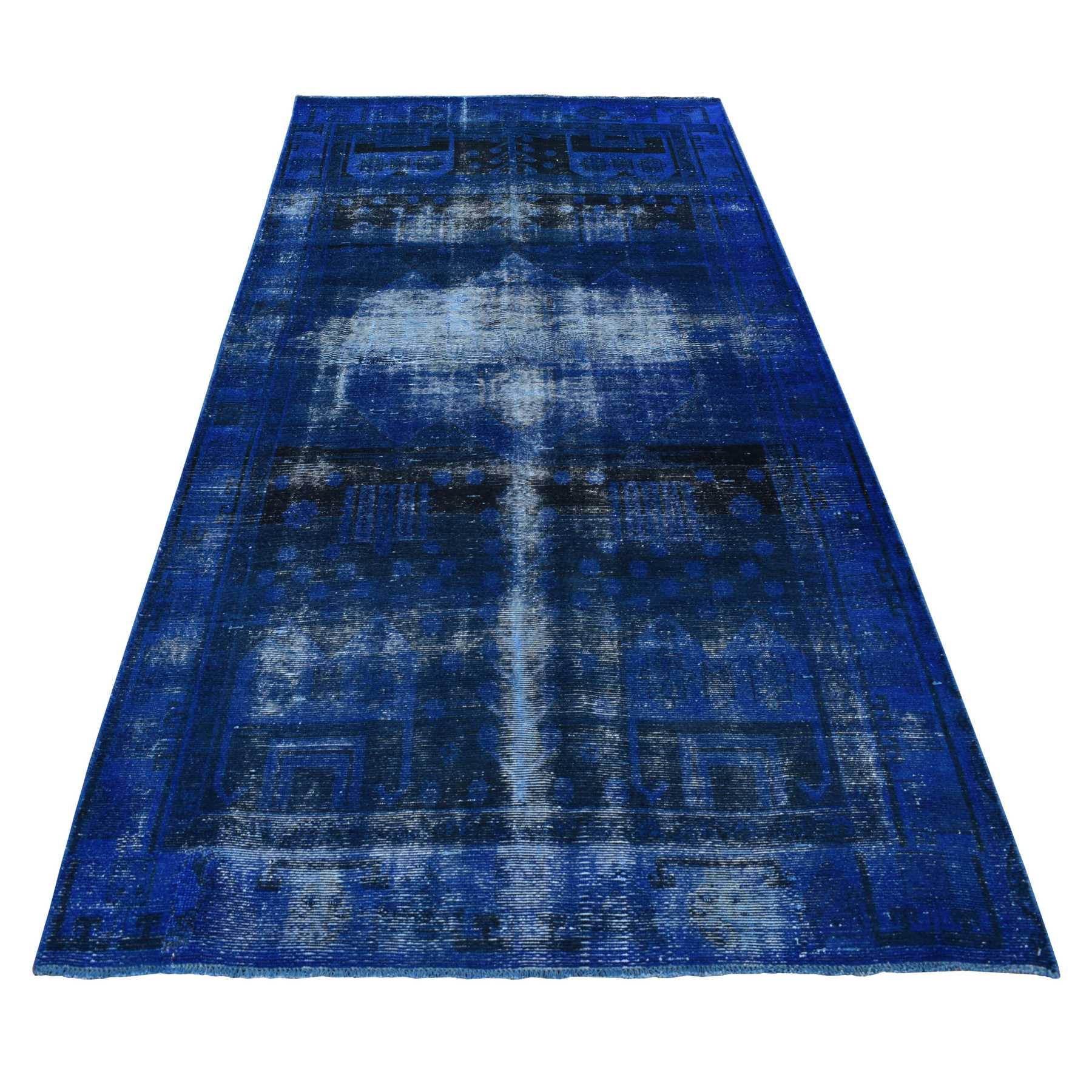 Overdyed-Vintage-Hand-Knotted-Rug-404595