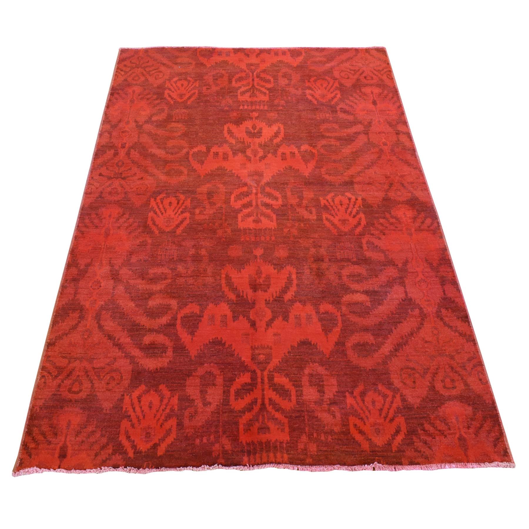 Overdyed-Vintage-Hand-Knotted-Rug-404600