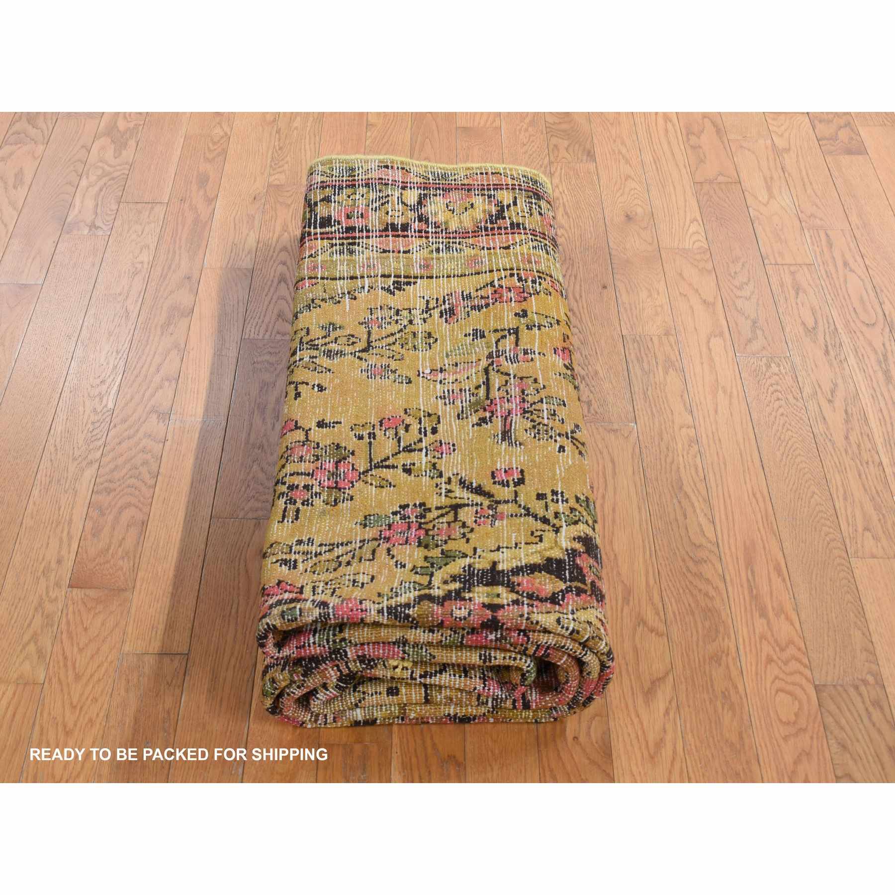 Overdyed-Vintage-Hand-Knotted-Rug-404685