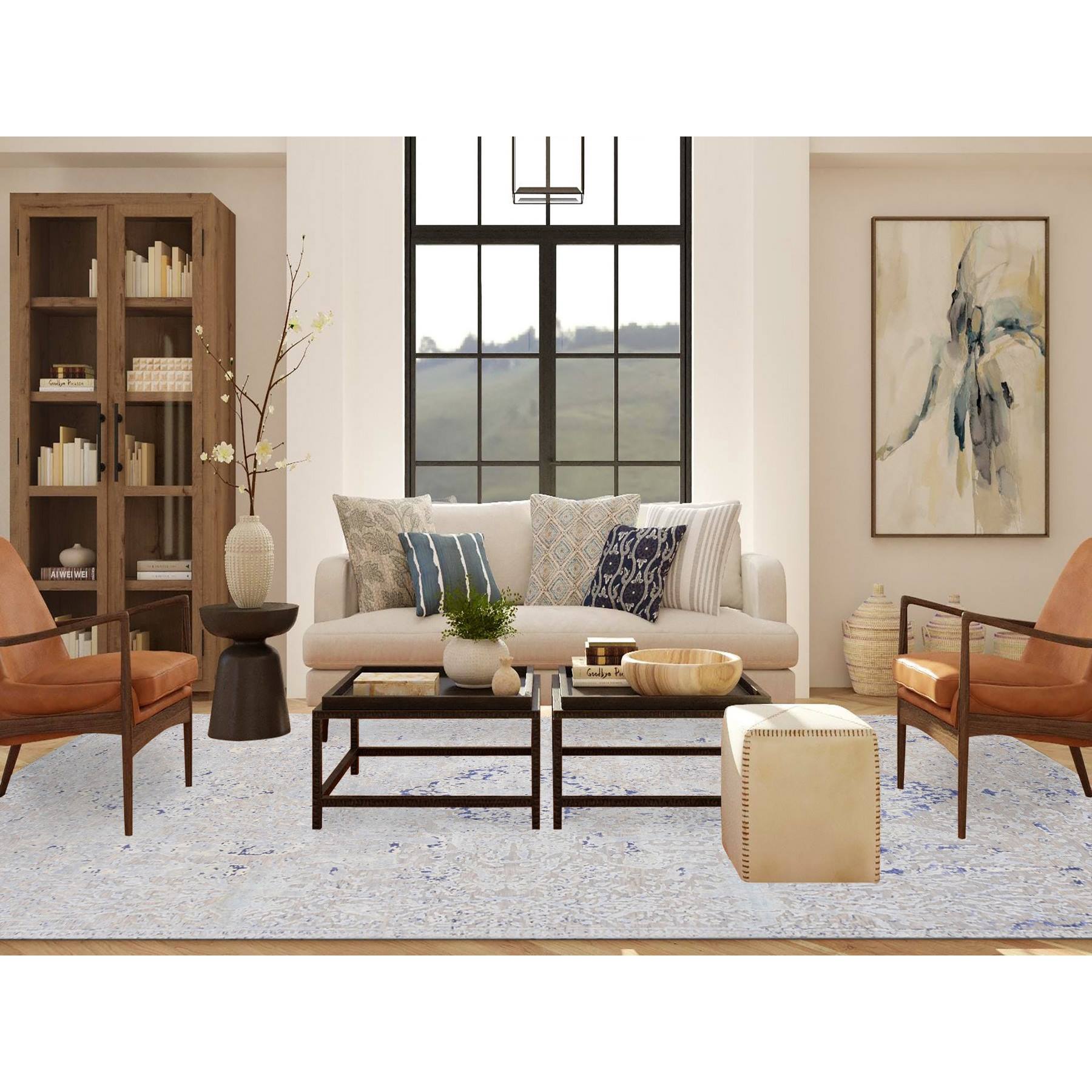 Transitional-Hand-Knotted-Rug-403915