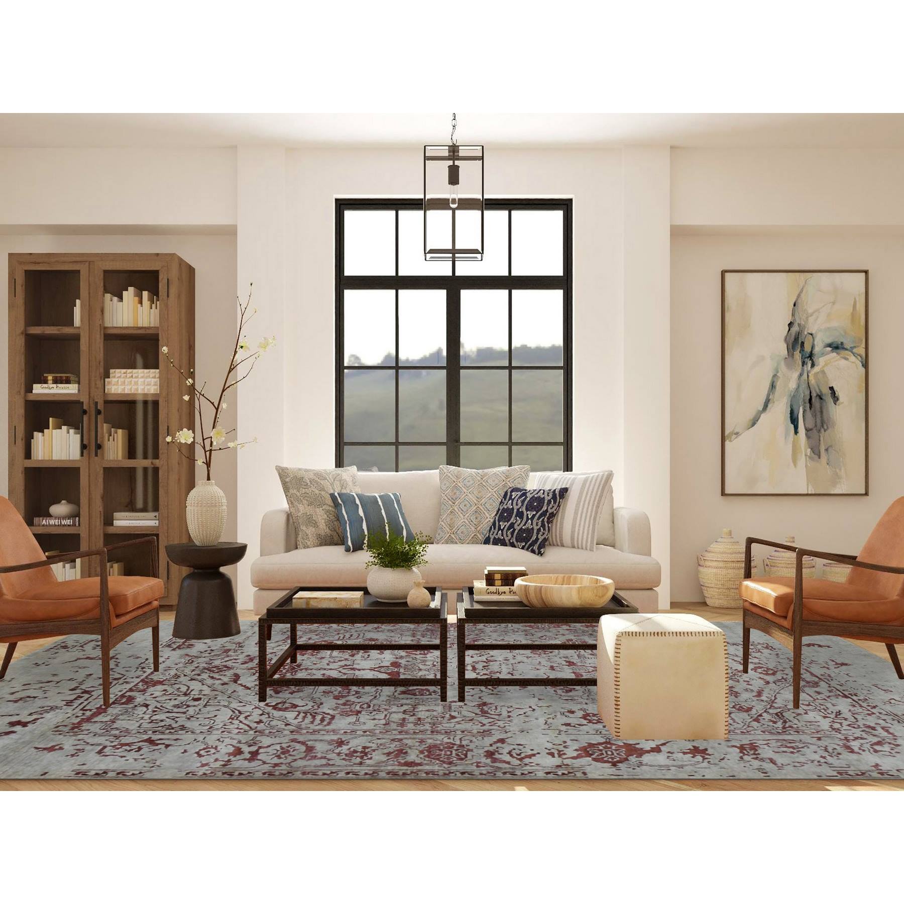 Transitional-Hand-Knotted-Rug-404110