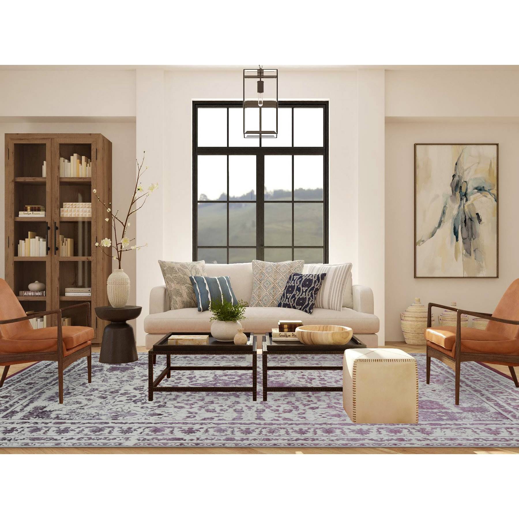 Transitional-Hand-Knotted-Rug-404550
