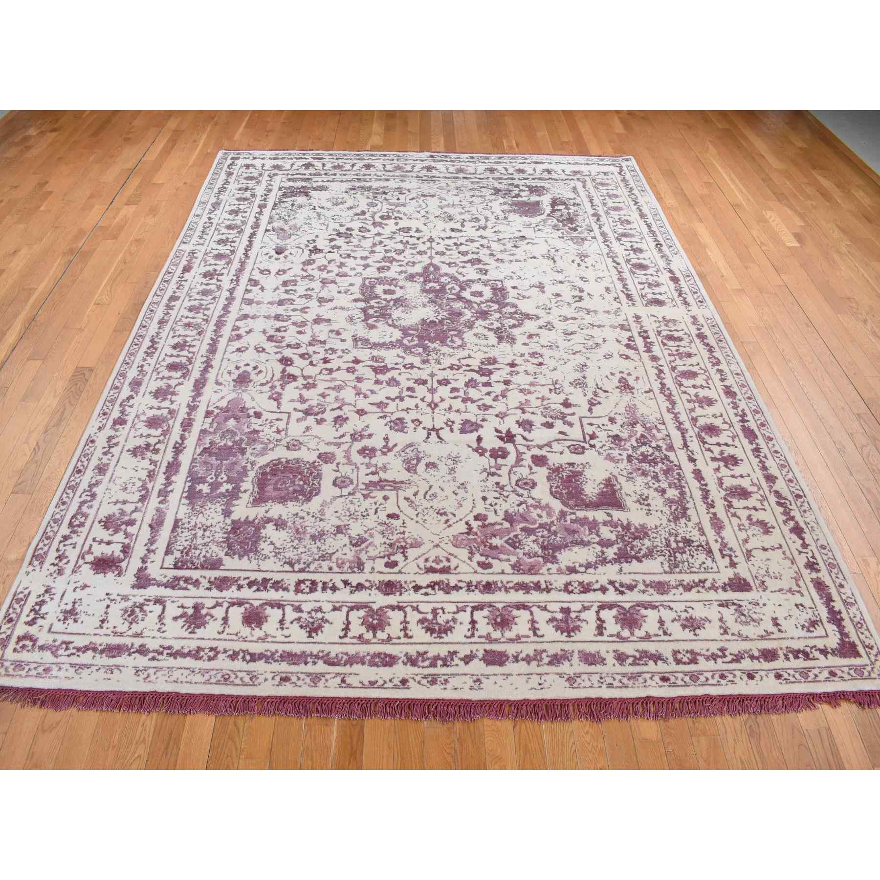 Transitional-Hand-Knotted-Rug-404550