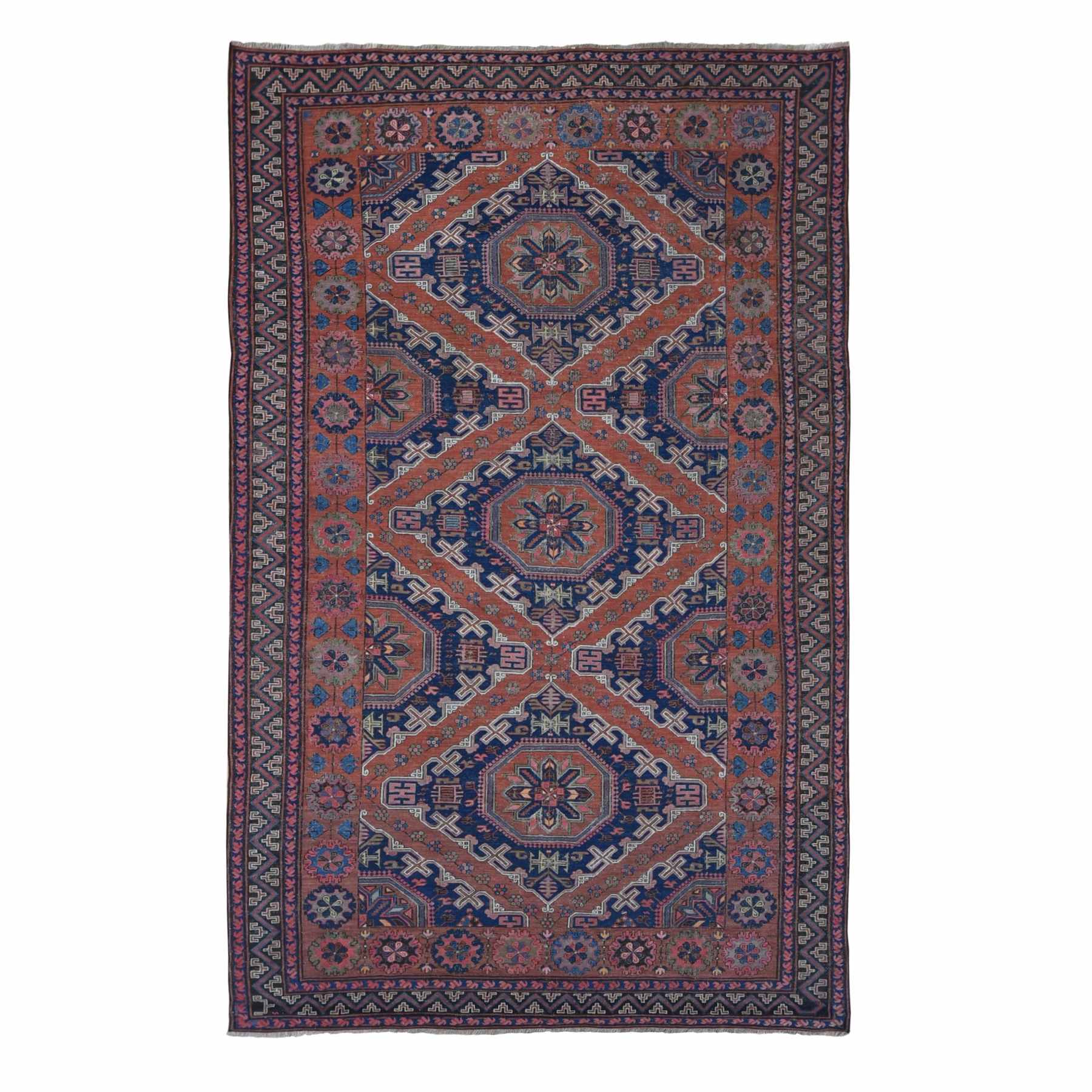 Tribal-Geometric-Hand-Knotted-Rug-402995
