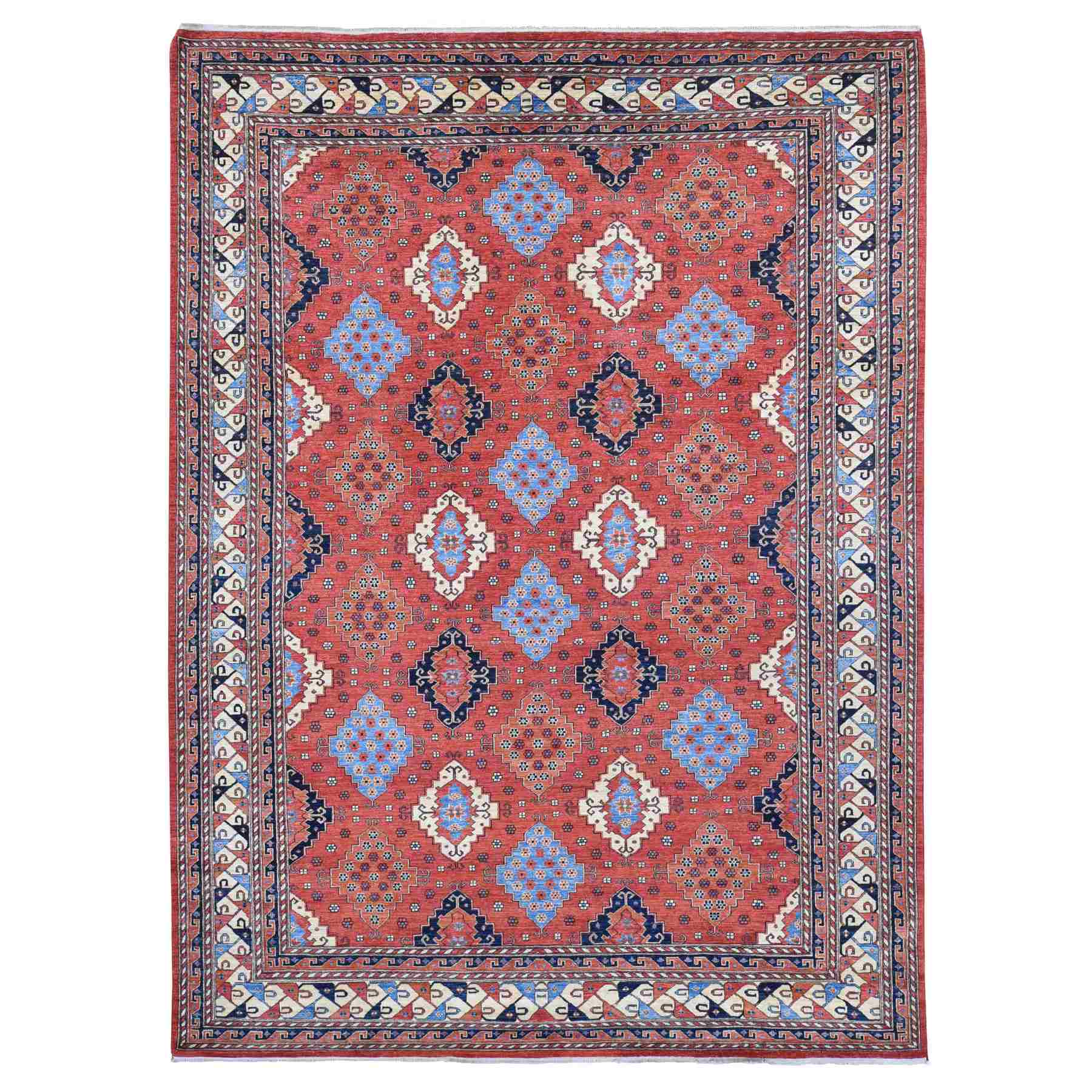 Tribal-Geometric-Hand-Knotted-Rug-403210