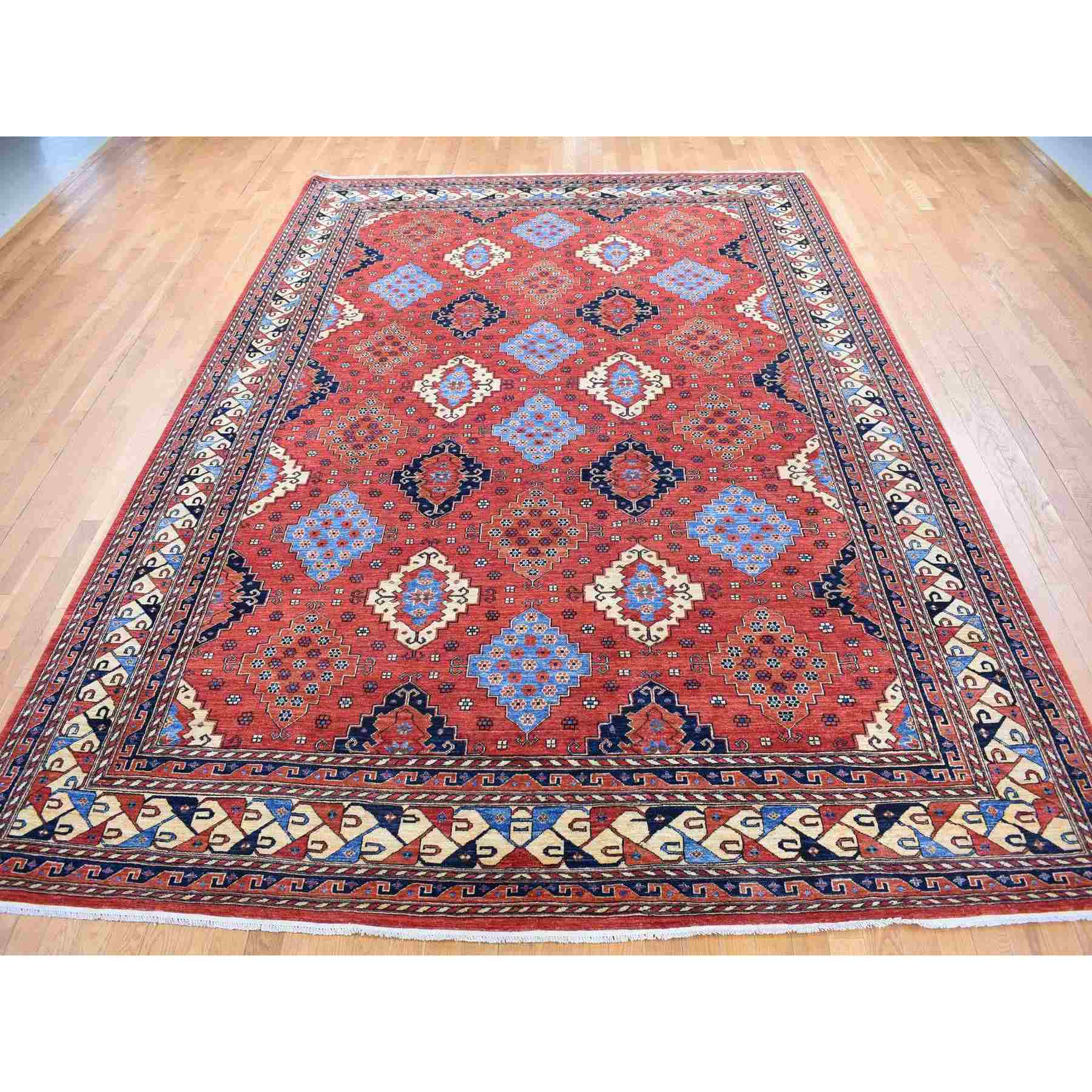 Tribal-Geometric-Hand-Knotted-Rug-403210