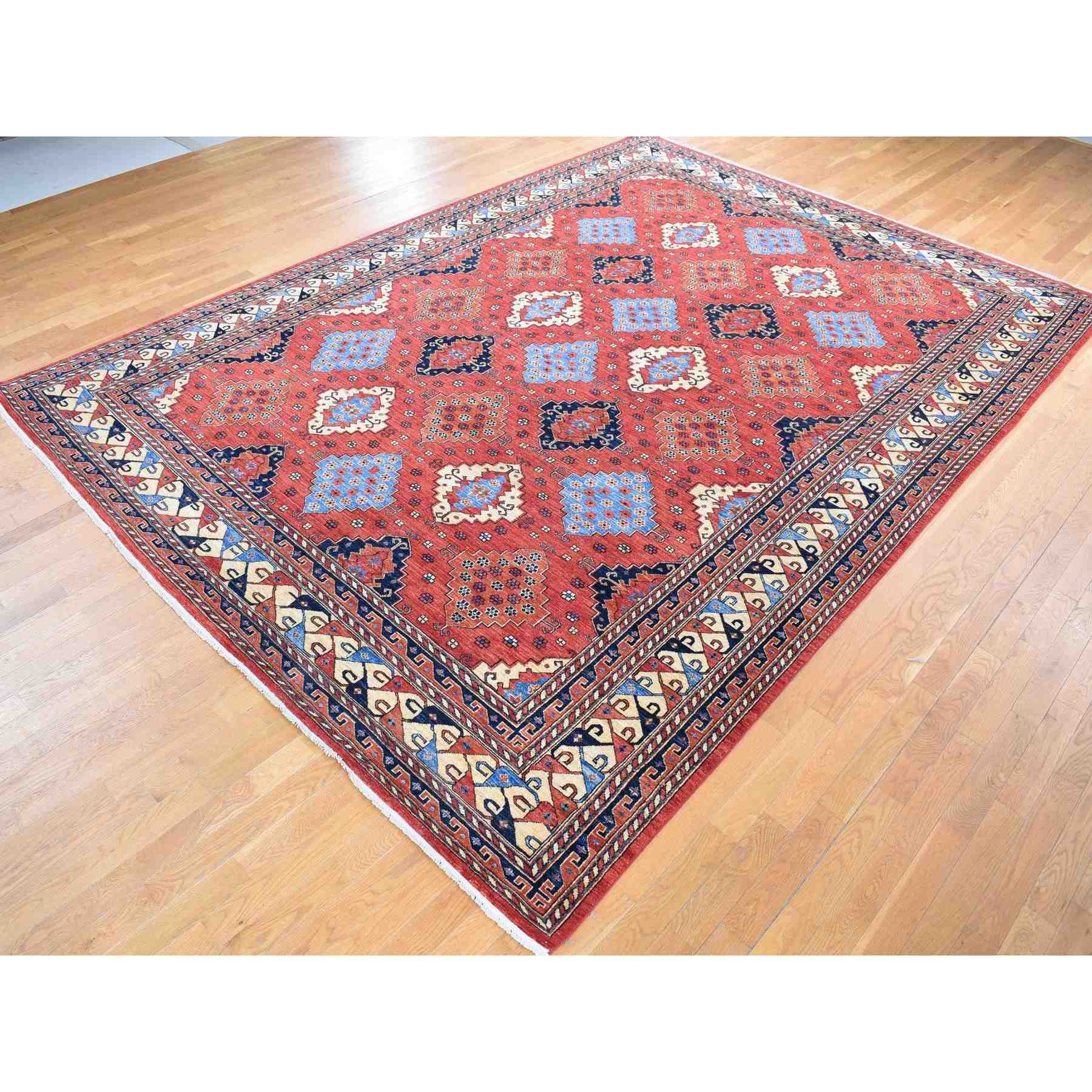 Tribal-Geometric-Hand-Knotted-Rug-403210