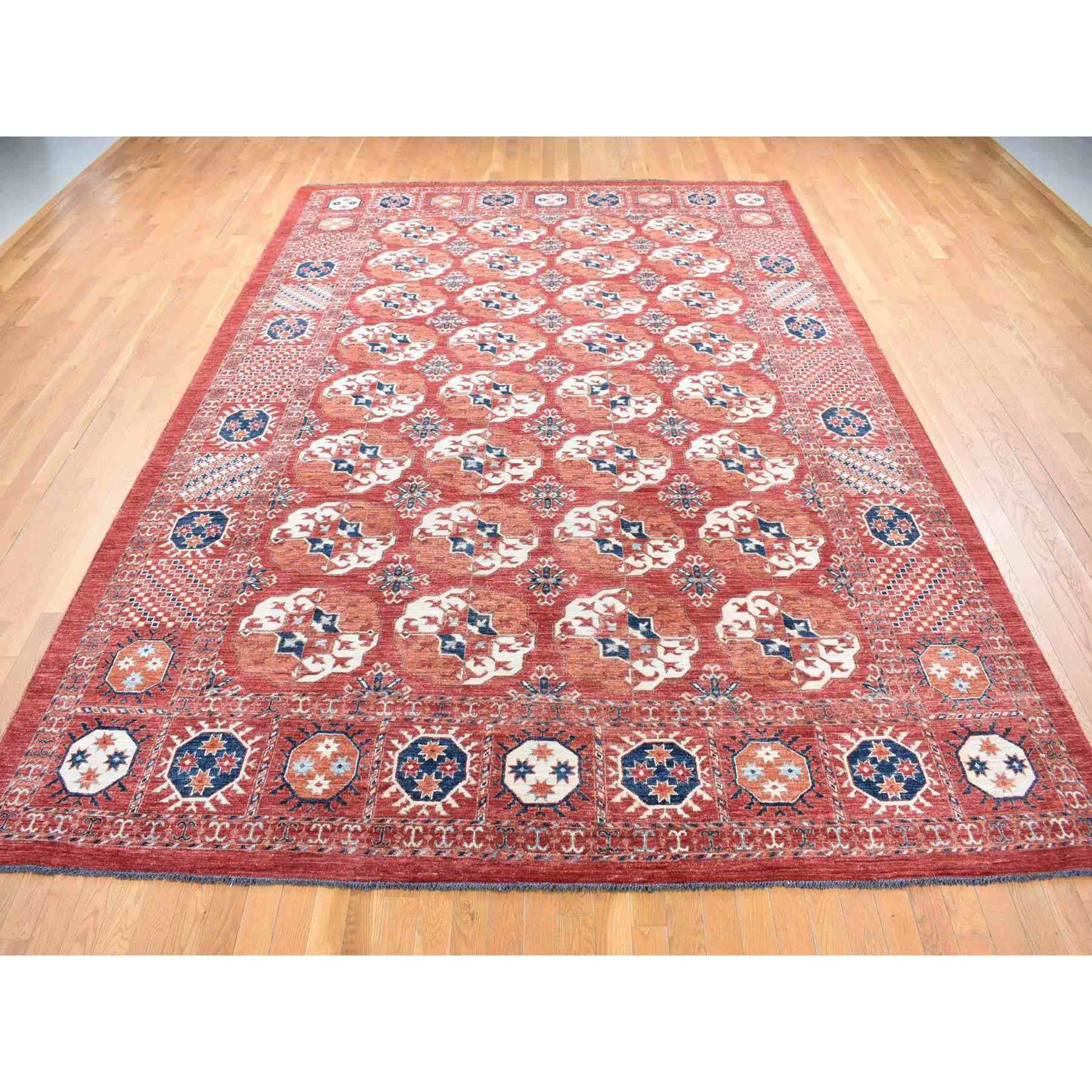 Tribal-Geometric-Hand-Knotted-Rug-403435