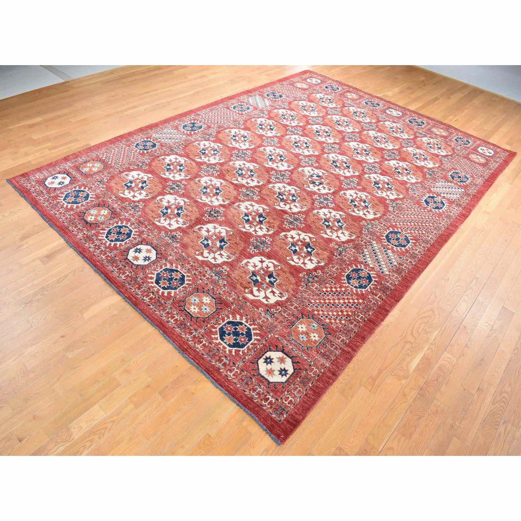 Tribal-Geometric-Hand-Knotted-Rug-403435