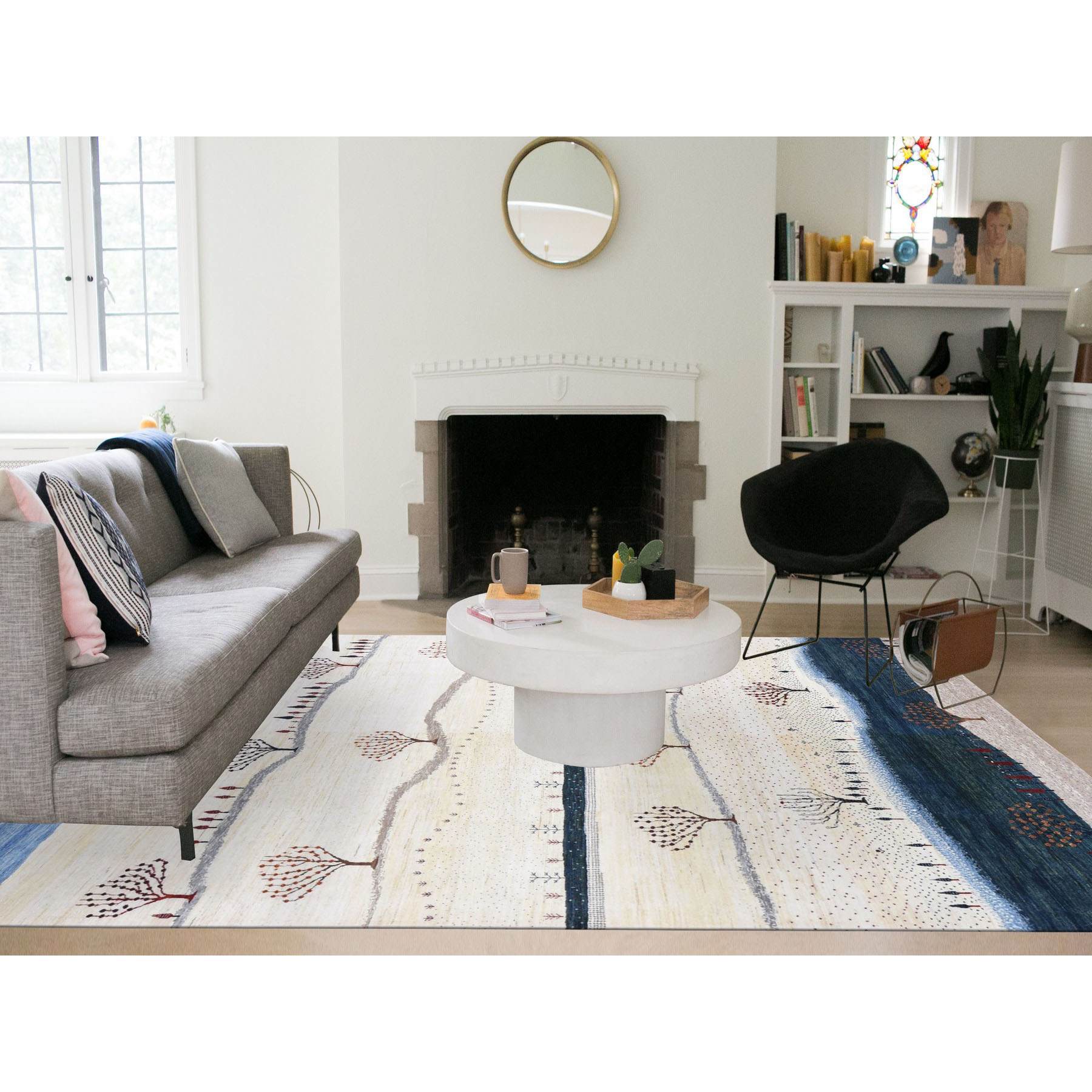 Tribal-Geometric-Hand-Knotted-Rug-404070