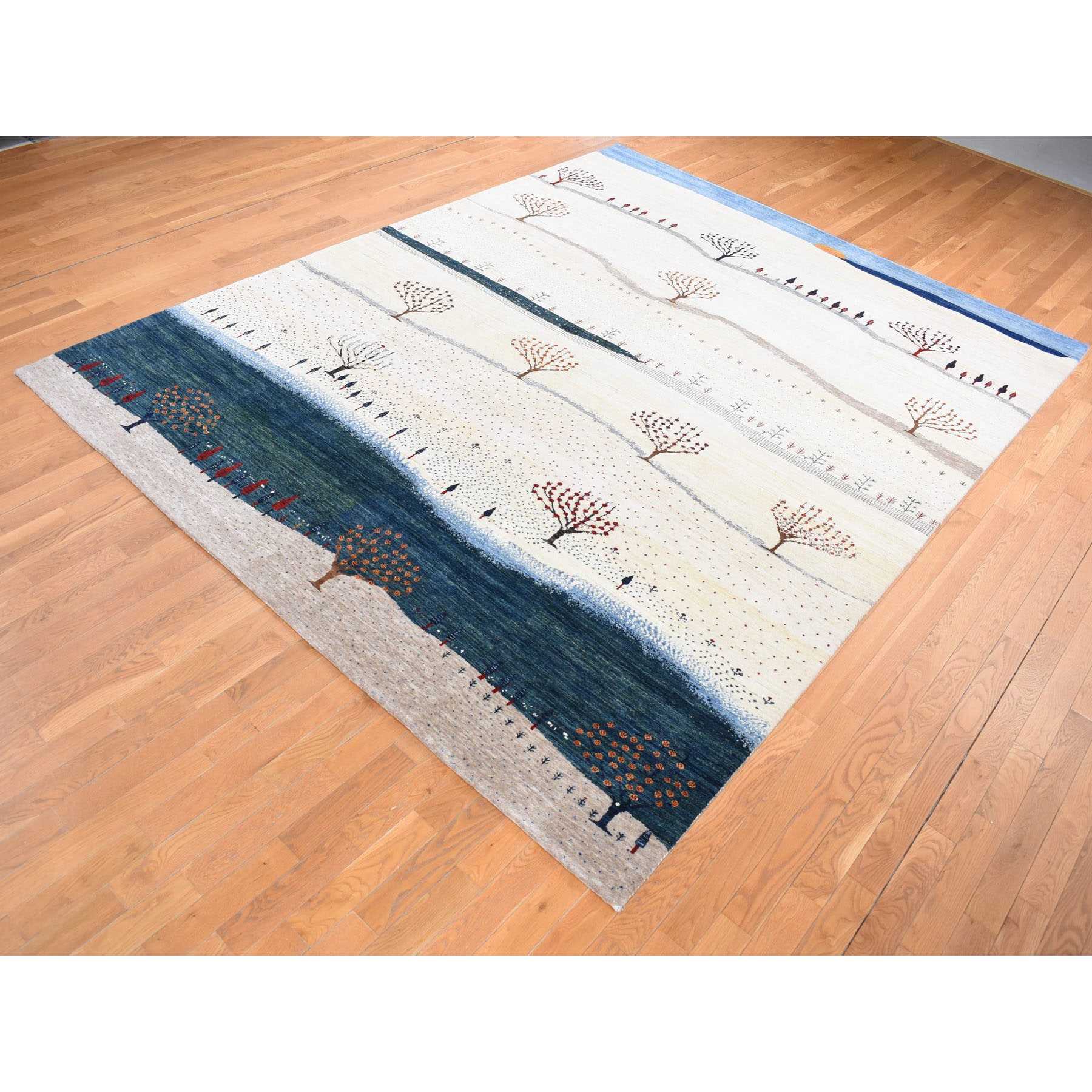 Tribal-Geometric-Hand-Knotted-Rug-404070