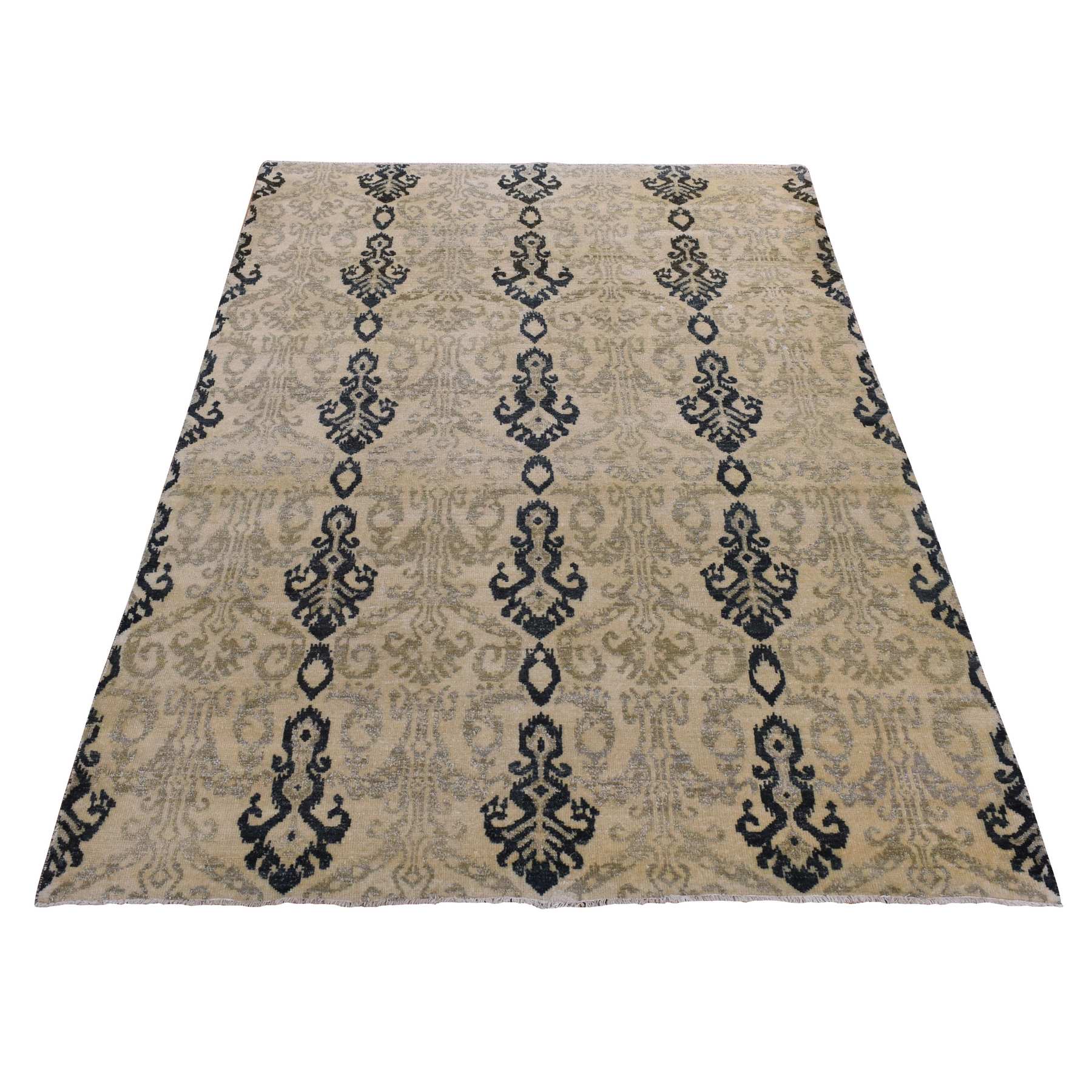 Tribal-Geometric-Hand-Knotted-Rug-404820