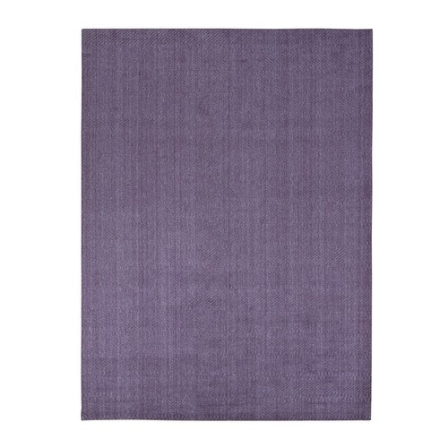 Liserian Purple, Pure Wool, Tone on Tone, Hand Loomed, Oriental 