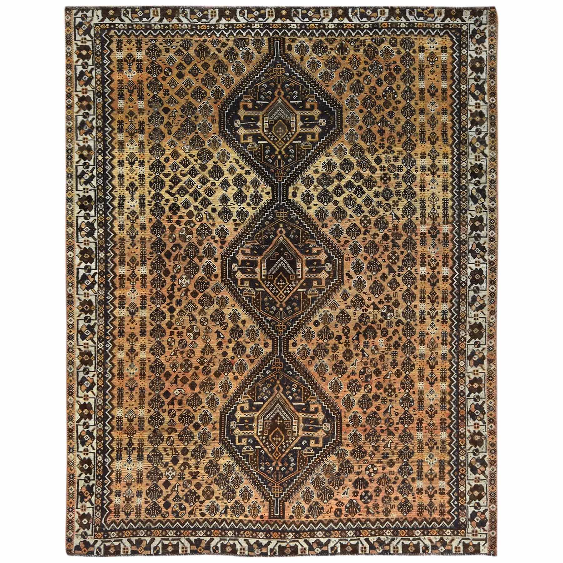 Overdyed-Vintage-Hand-Knotted-Rug-405130