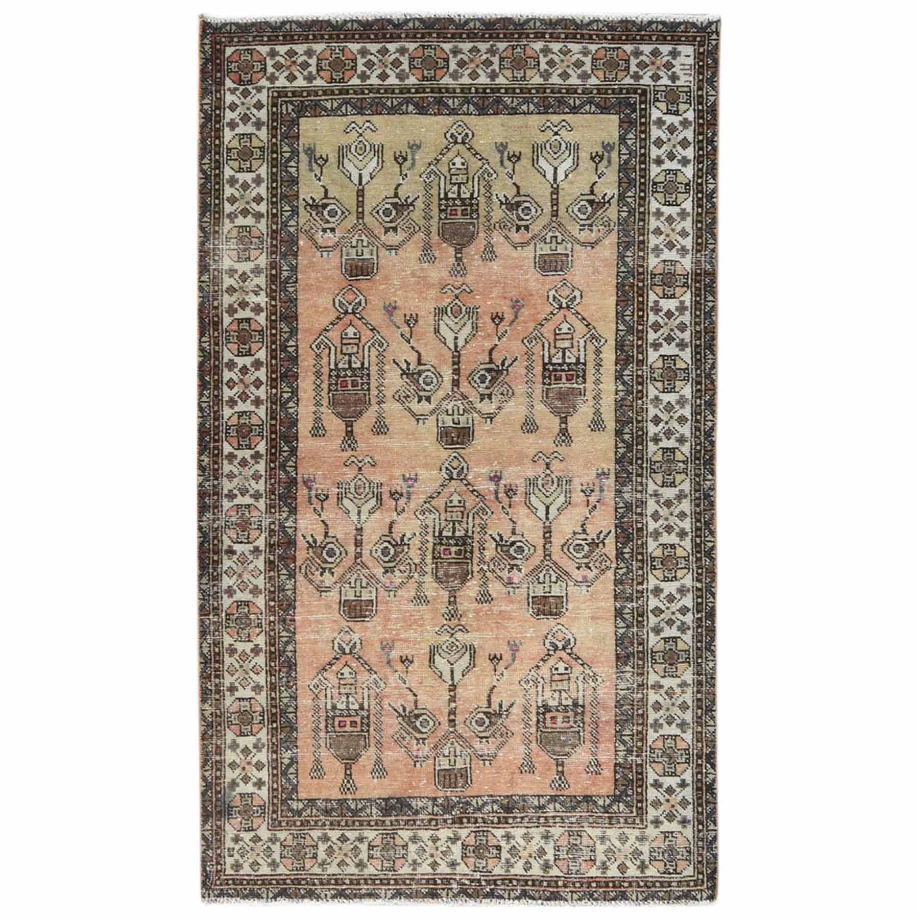 Overdyed-Vintage-Hand-Knotted-Rug-405165