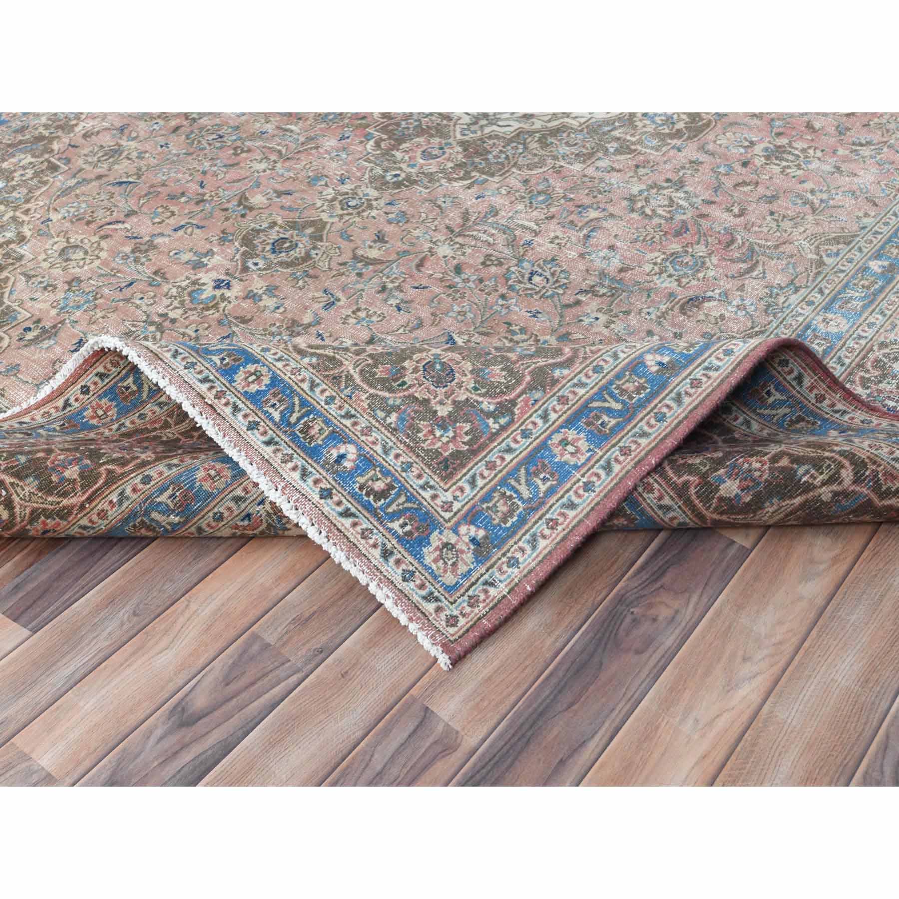 Overdyed-Vintage-Hand-Knotted-Rug-405450