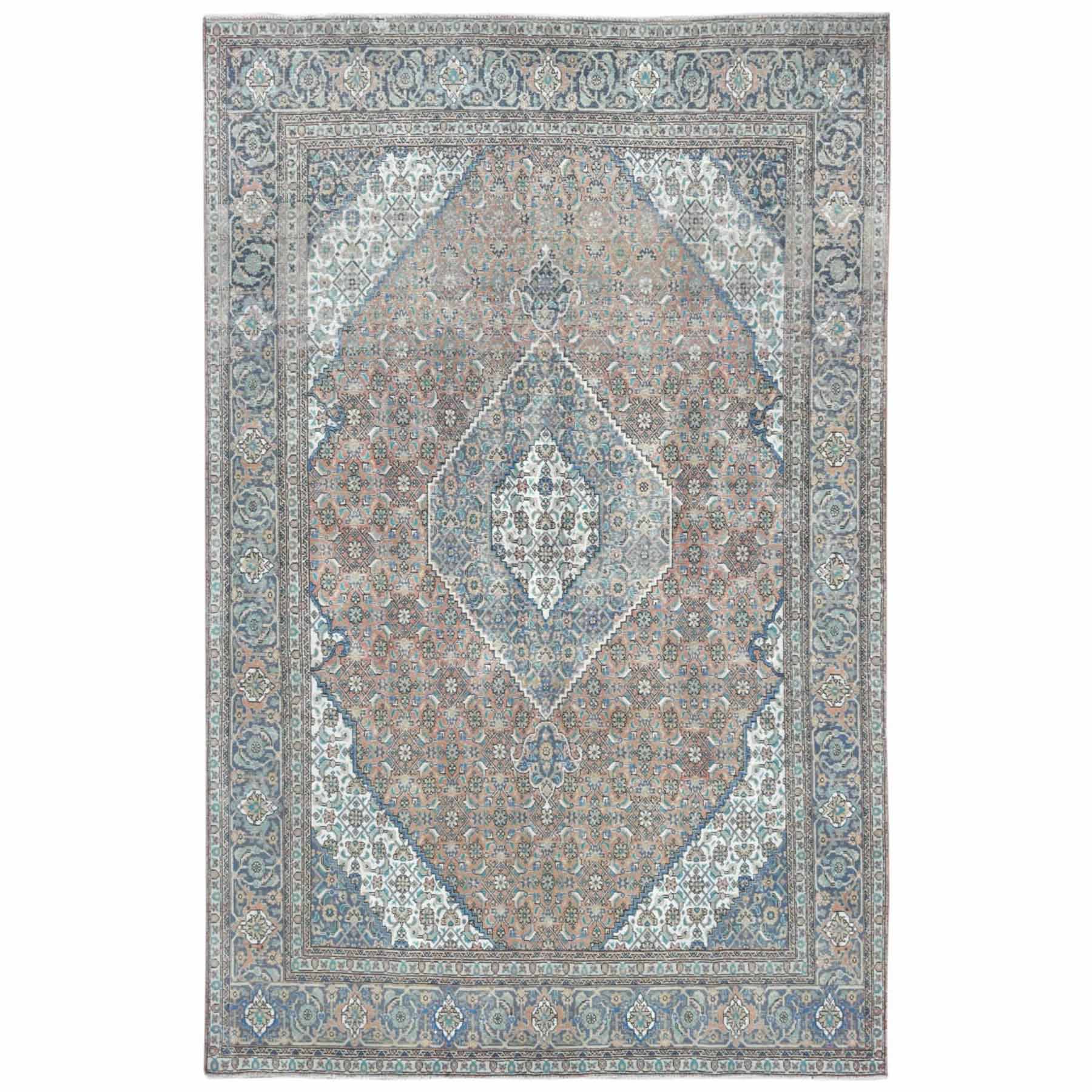 Overdyed-Vintage-Hand-Knotted-Rug-405535