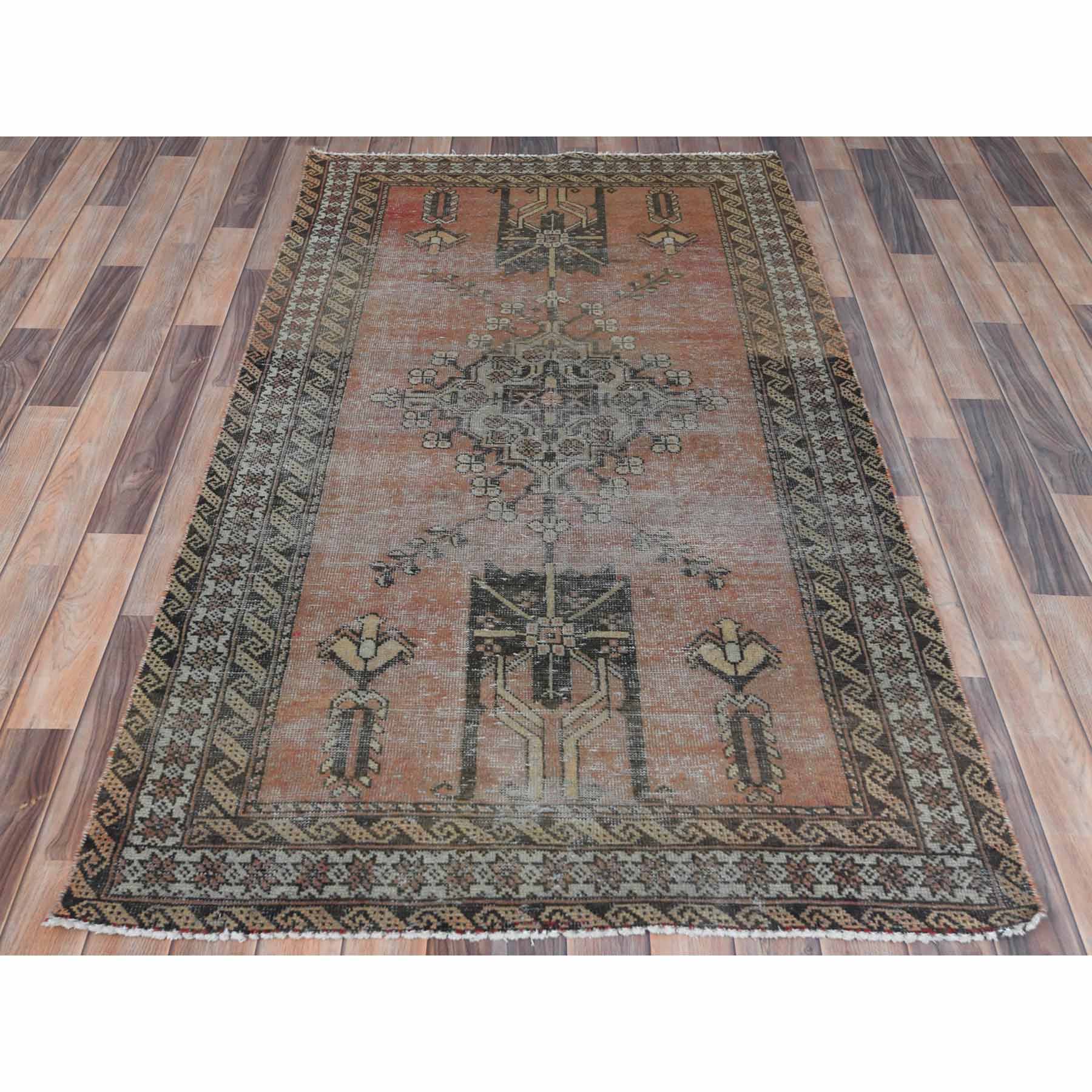 Overdyed-Vintage-Hand-Knotted-Rug-405775