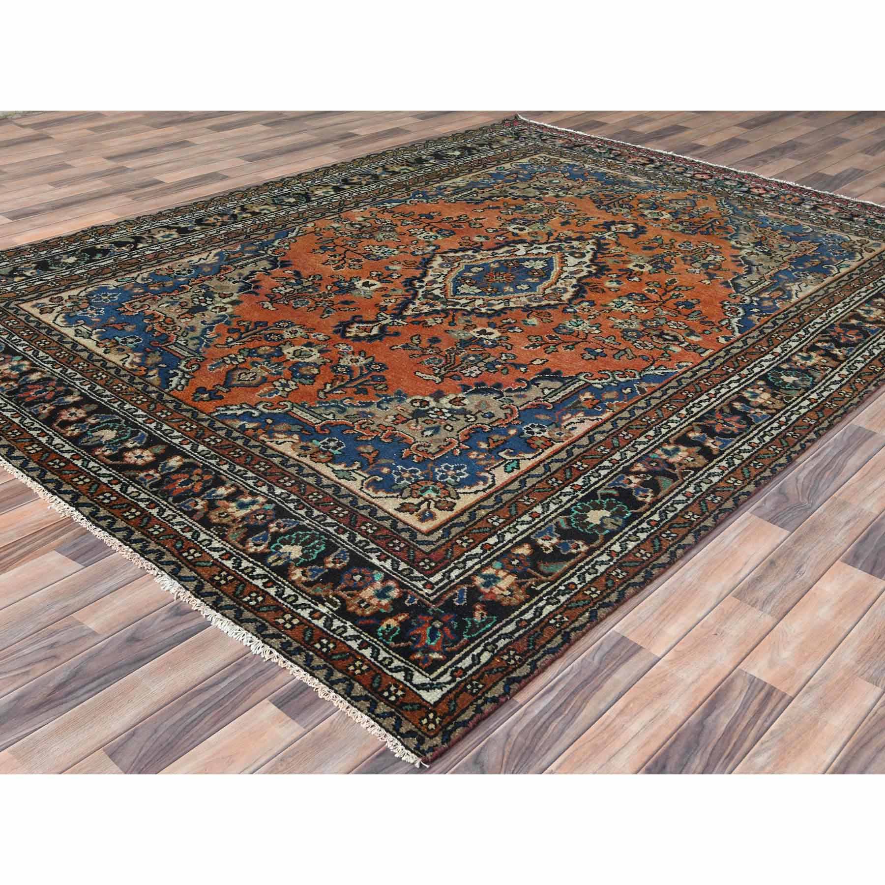 Overdyed-Vintage-Hand-Knotted-Rug-405845