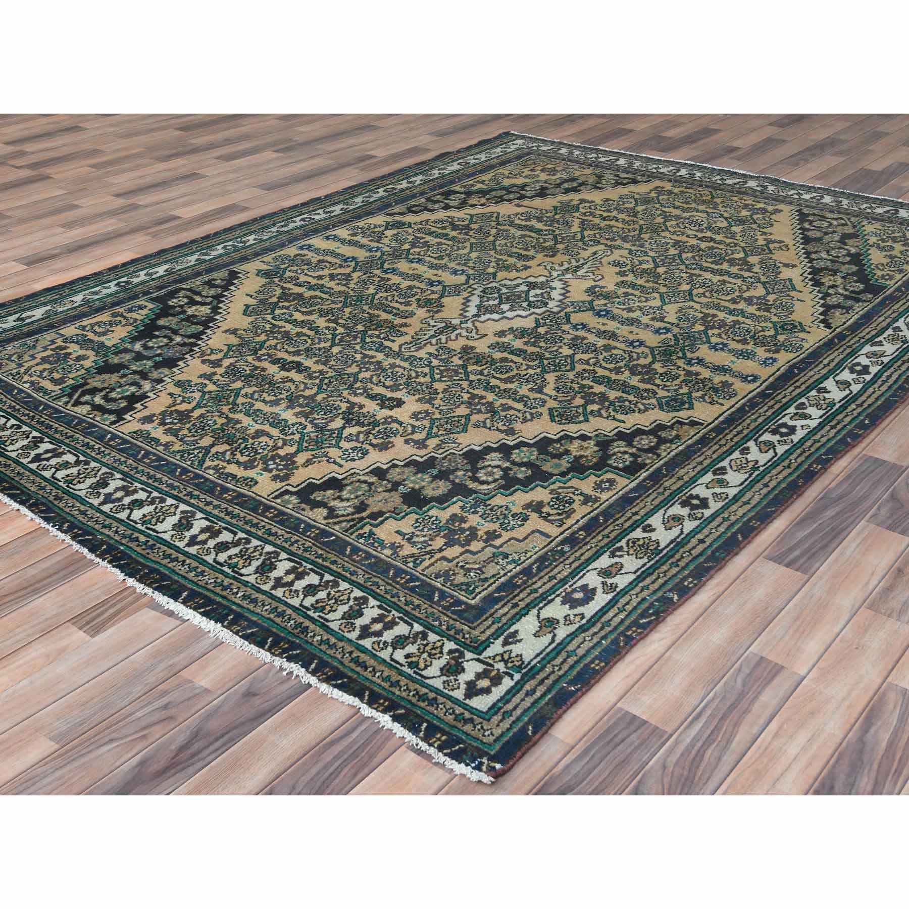 Overdyed-Vintage-Hand-Knotted-Rug-405850