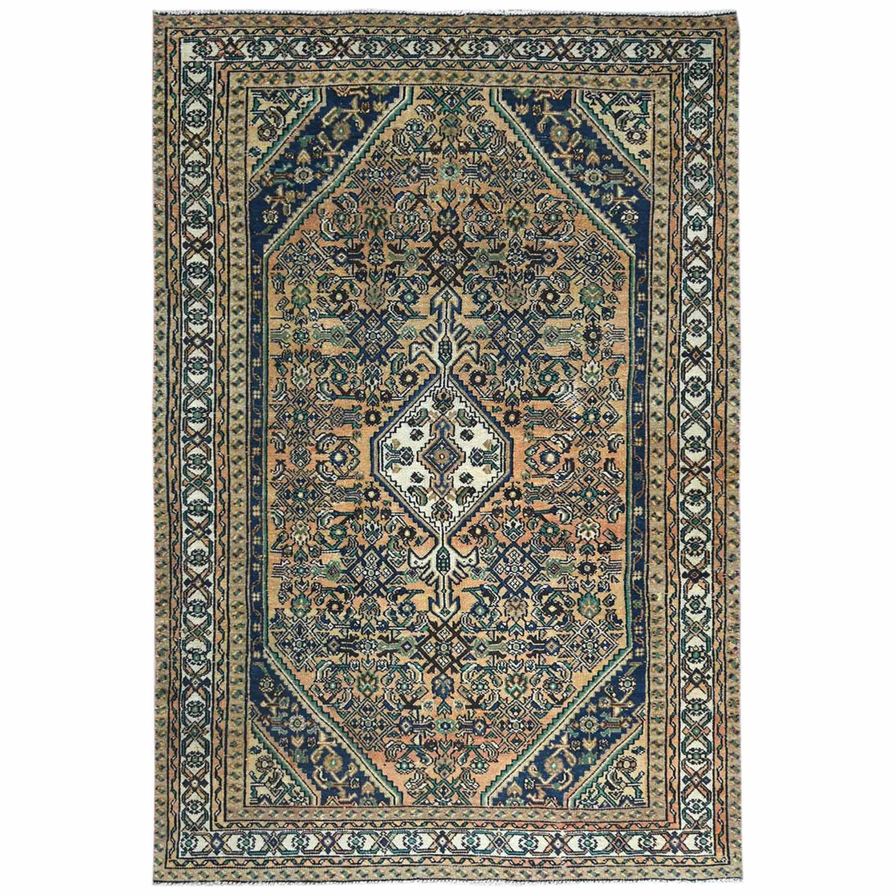Overdyed-Vintage-Hand-Knotted-Rug-405875