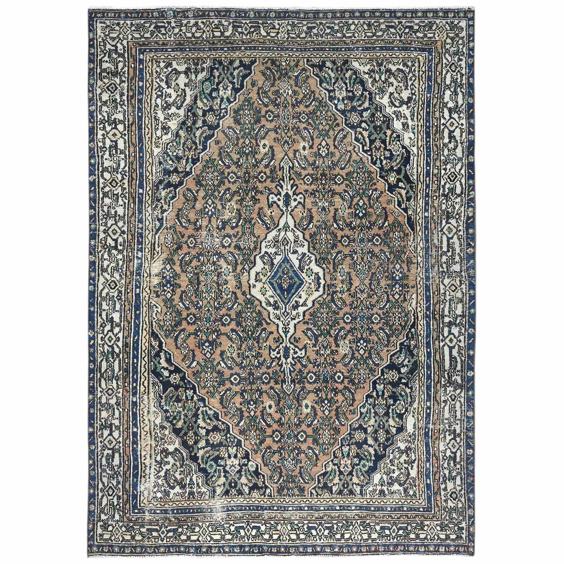 Overdyed-Vintage-Hand-Knotted-Rug-405970