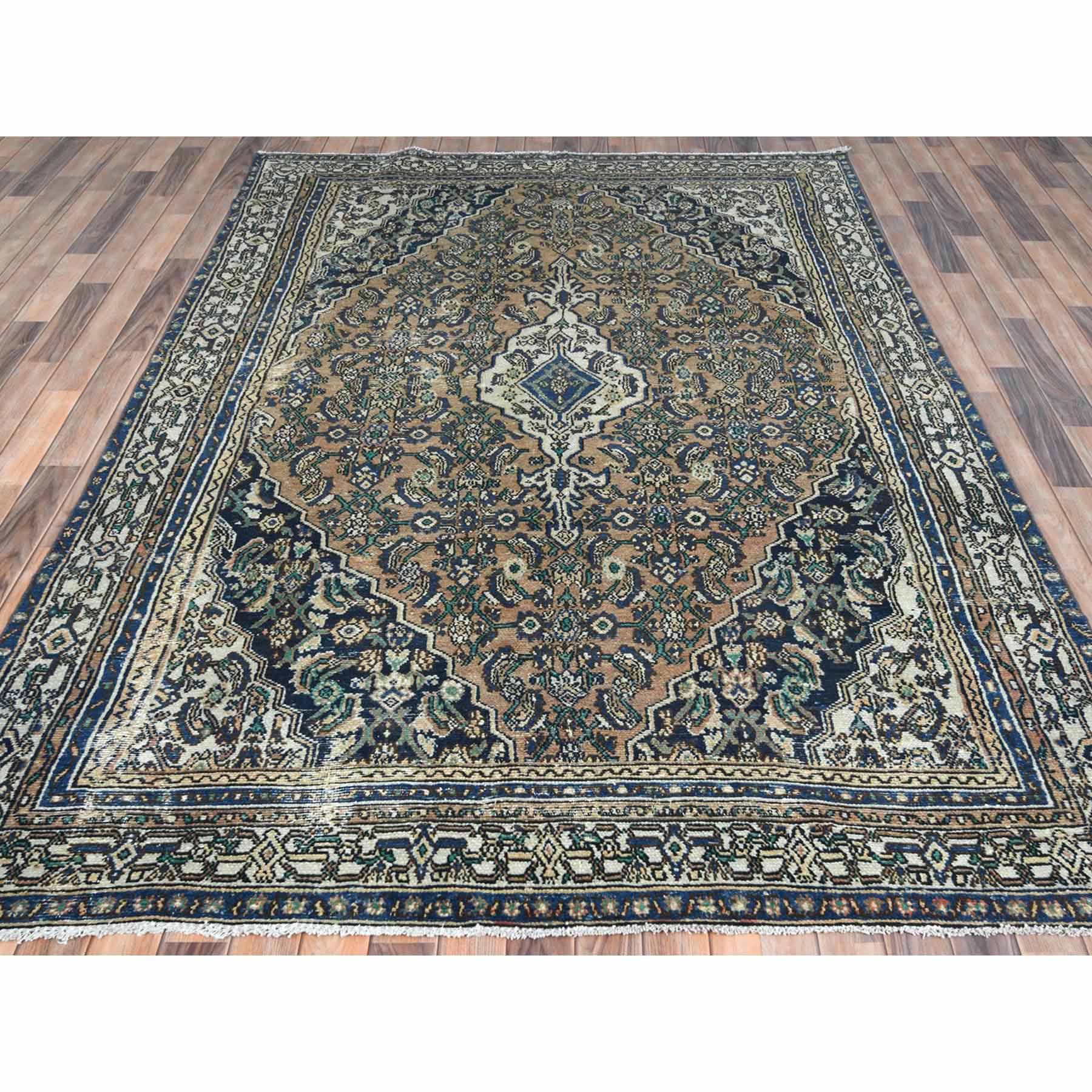 Overdyed-Vintage-Hand-Knotted-Rug-405970