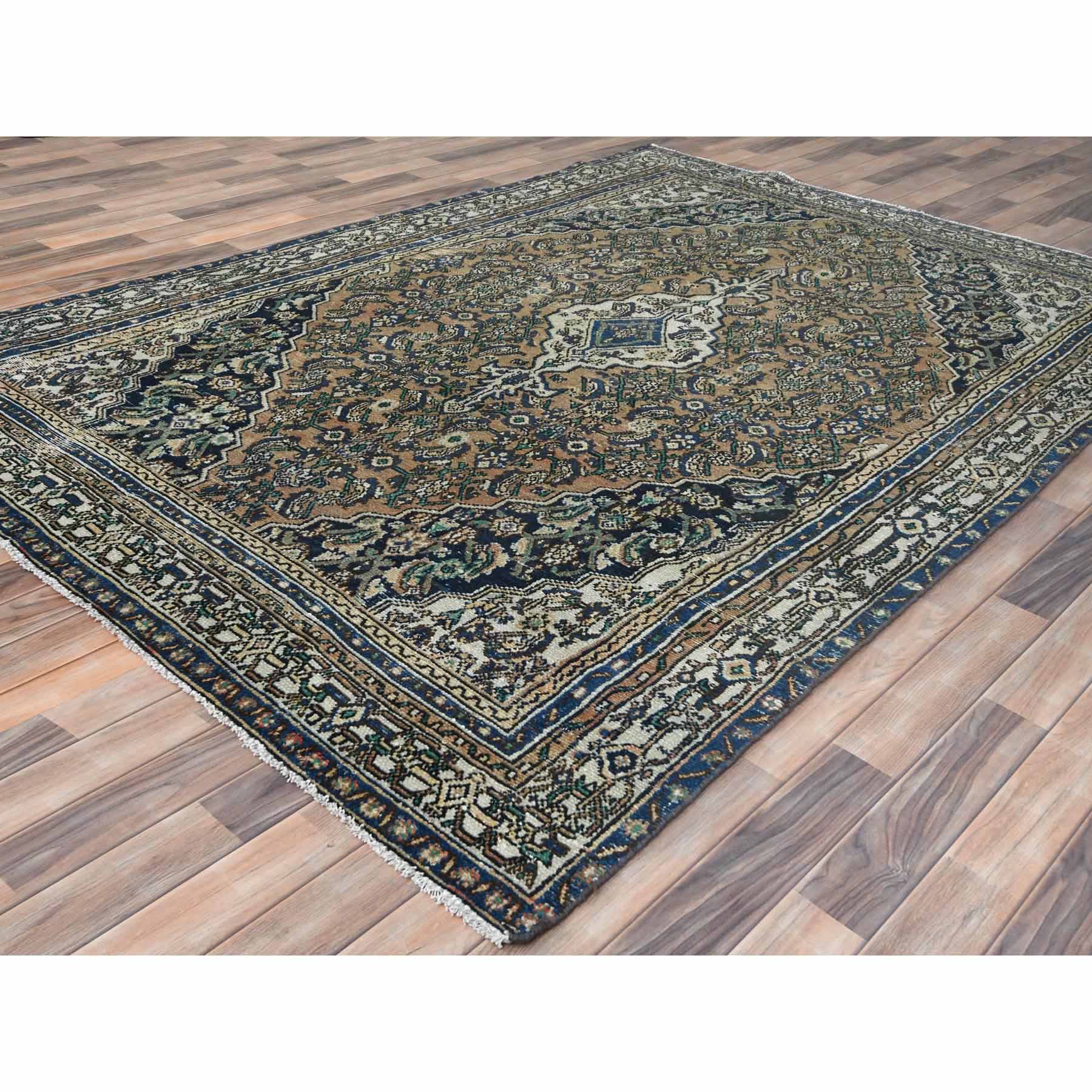 Overdyed-Vintage-Hand-Knotted-Rug-405970