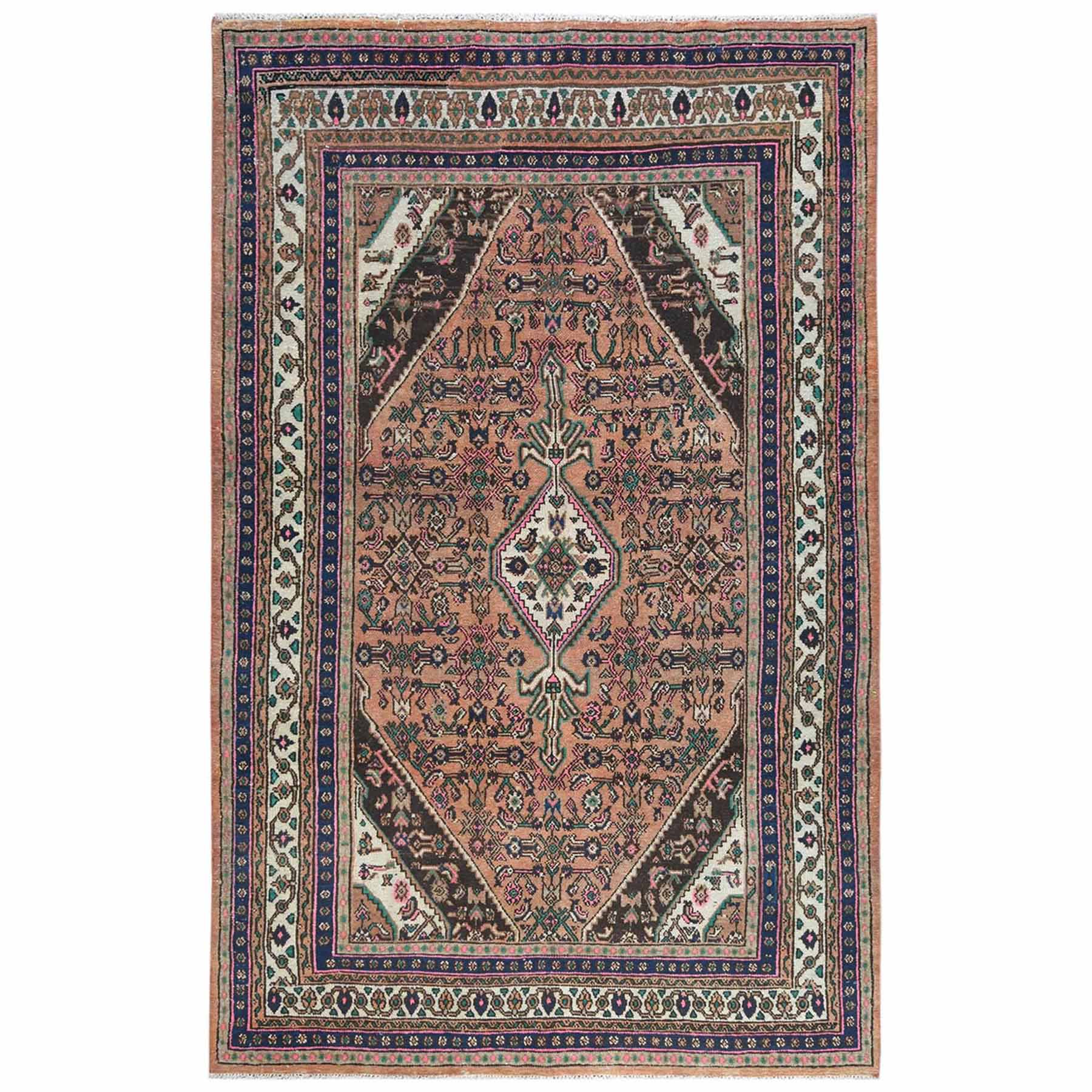 Overdyed-Vintage-Hand-Knotted-Rug-405975
