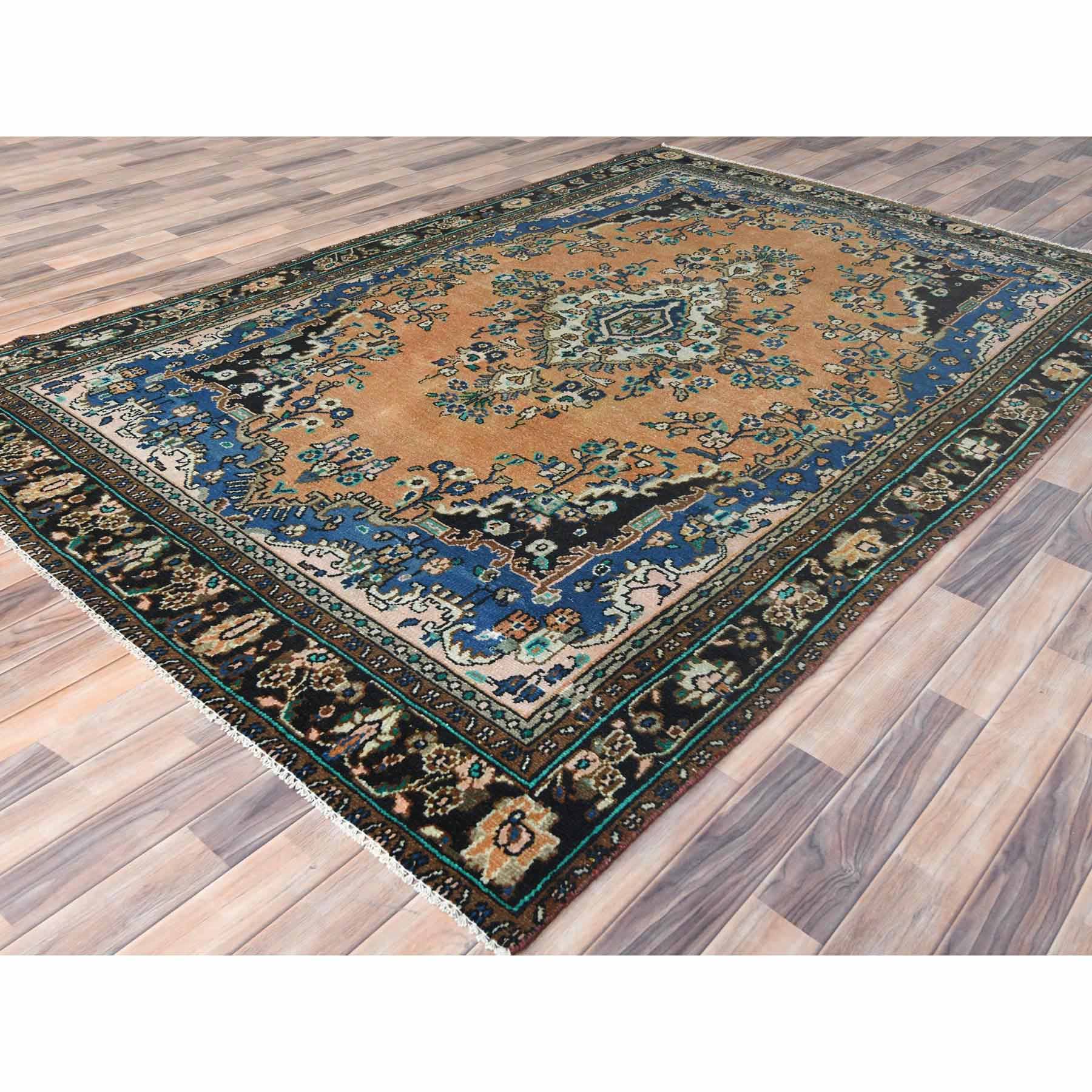 Overdyed-Vintage-Hand-Knotted-Rug-405995