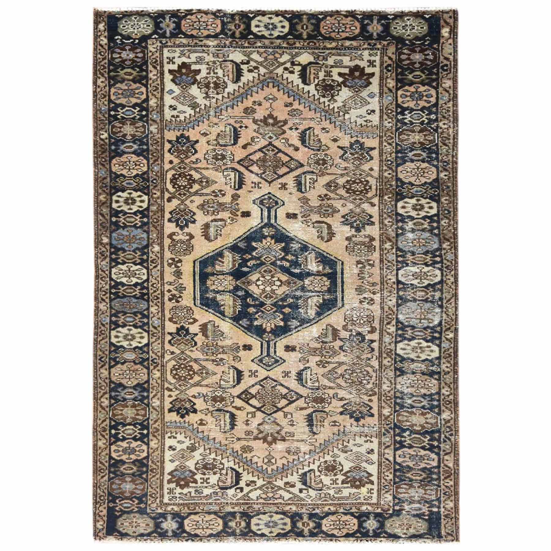 Overdyed-Vintage-Hand-Knotted-Rug-406040