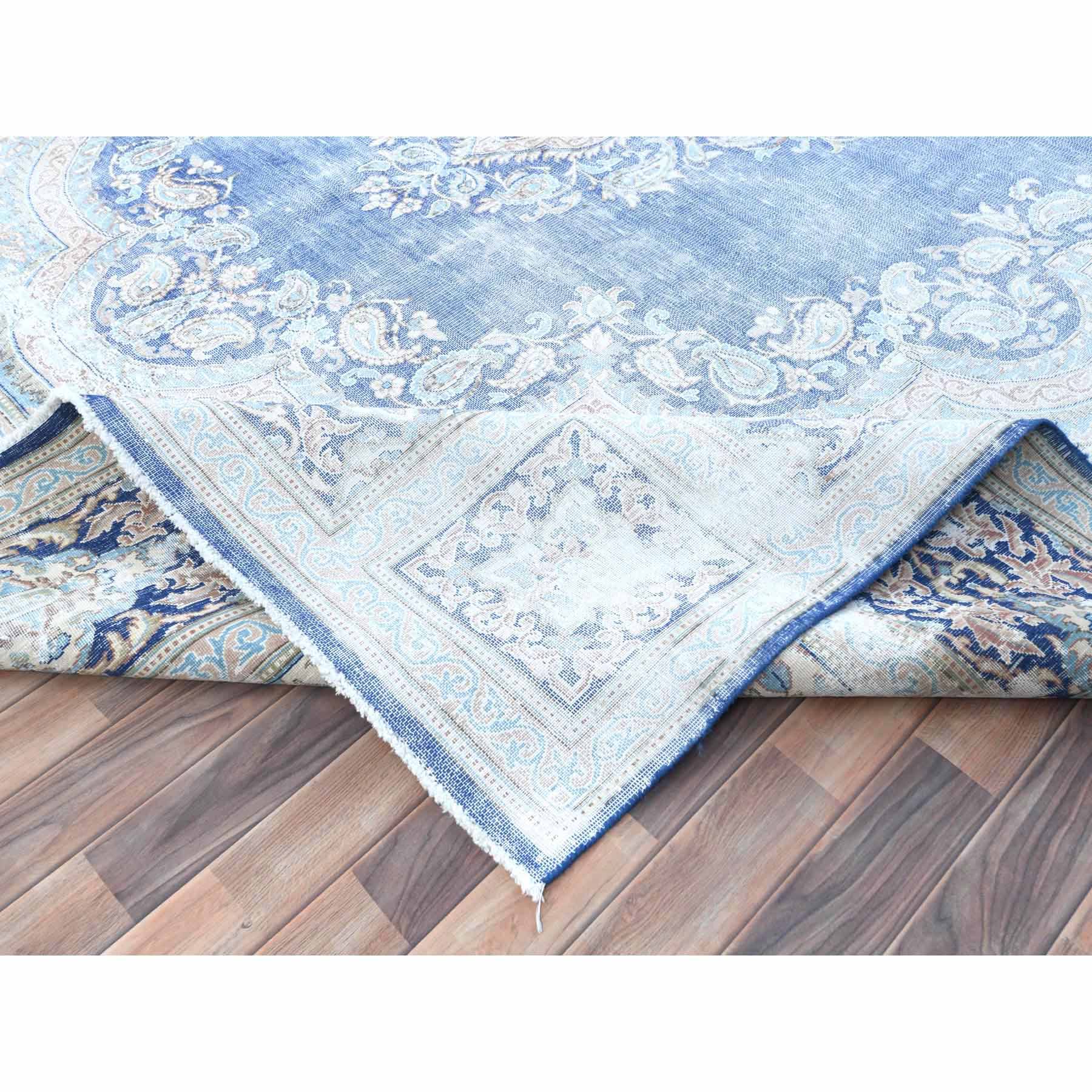 Overdyed-Vintage-Hand-Knotted-Rug-406265