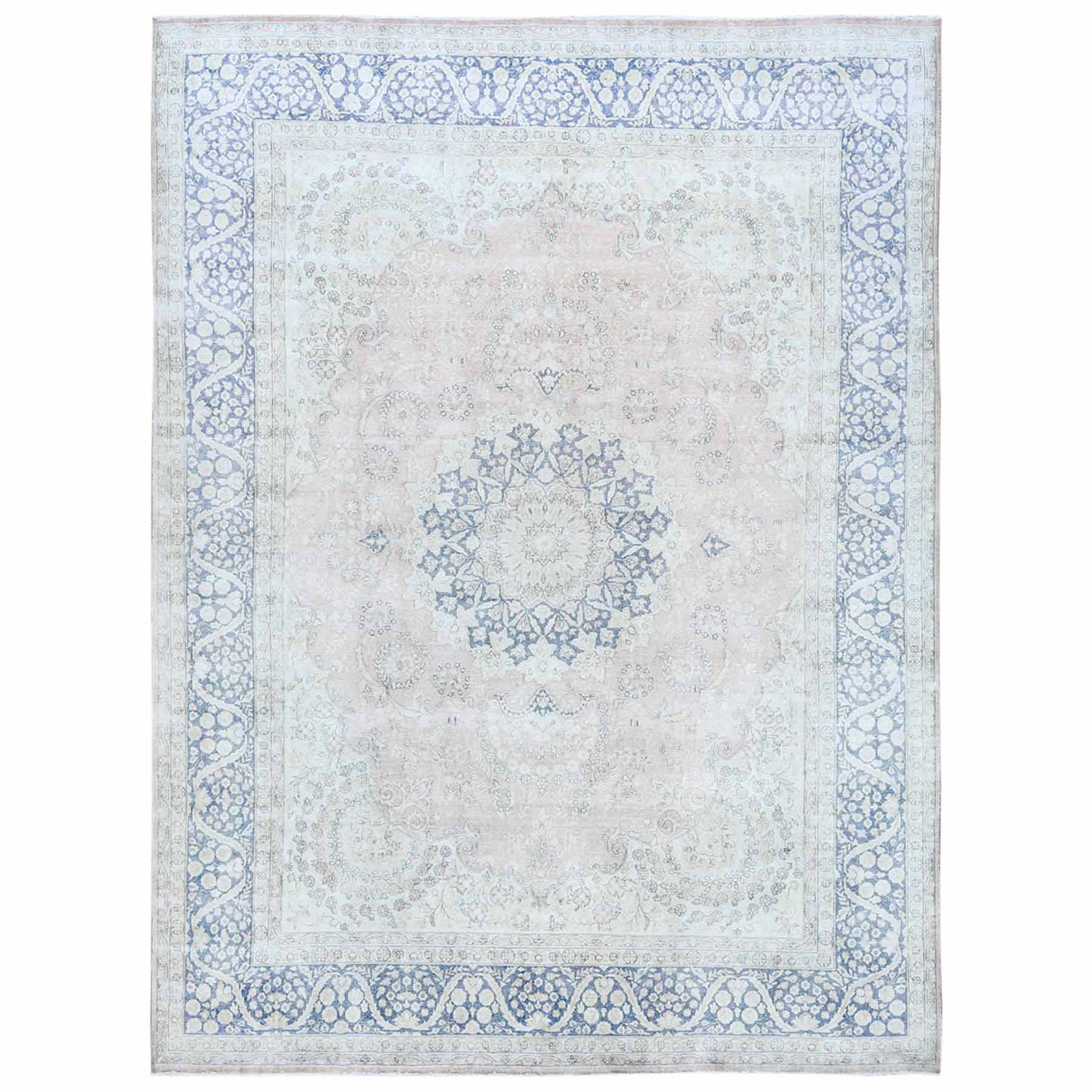 Overdyed-Vintage-Hand-Knotted-Rug-406290