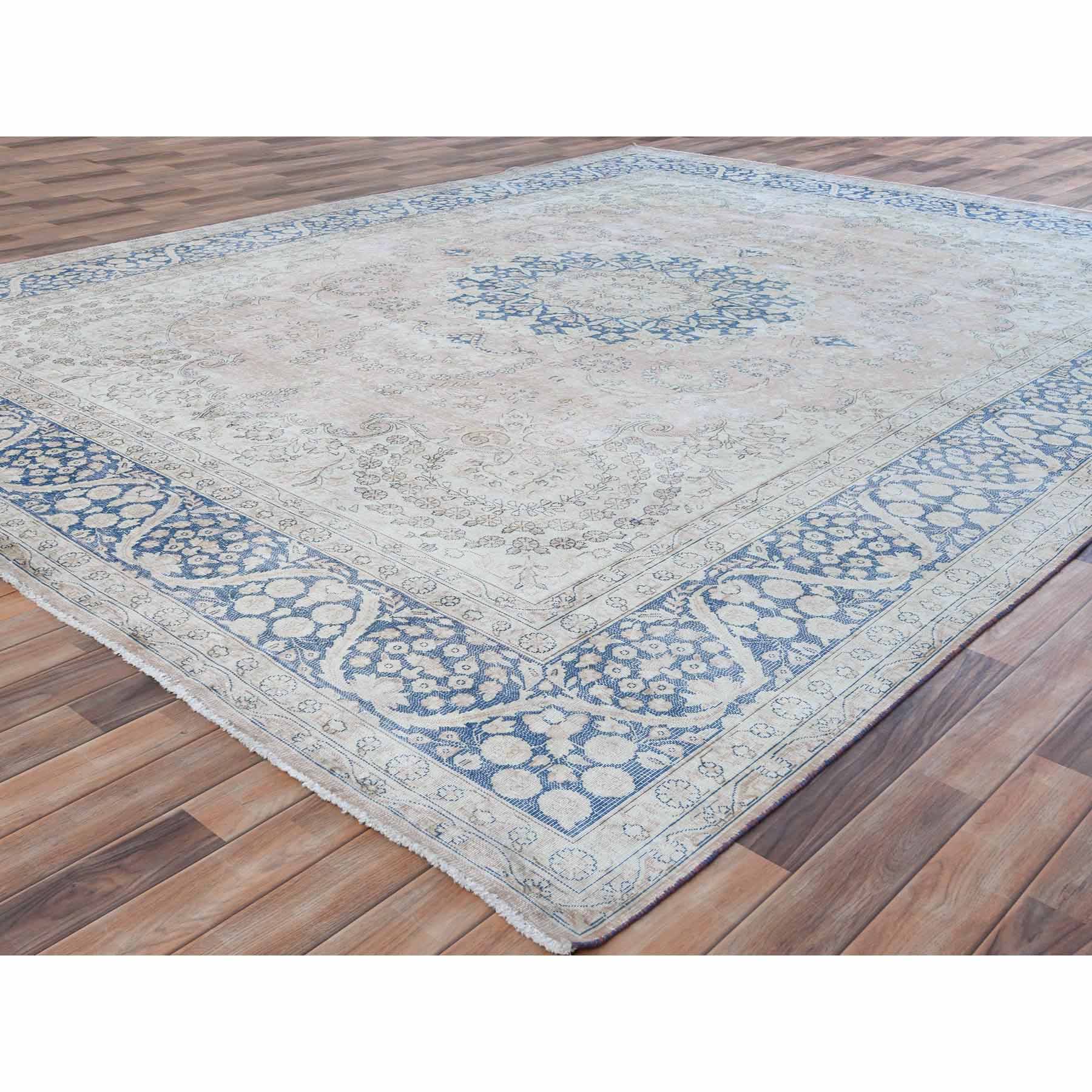 Overdyed-Vintage-Hand-Knotted-Rug-406290