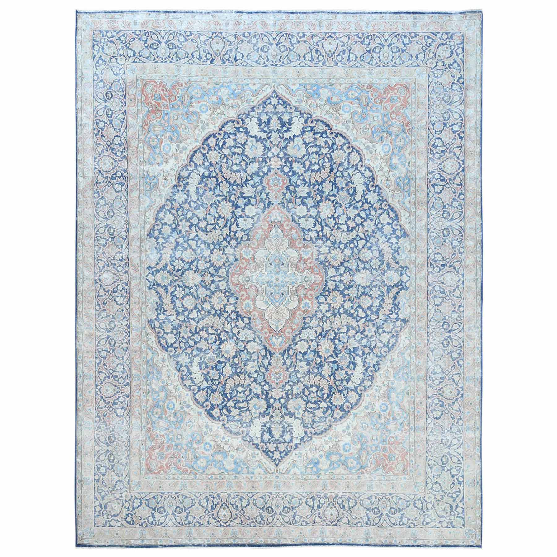 Overdyed-Vintage-Hand-Knotted-Rug-406300