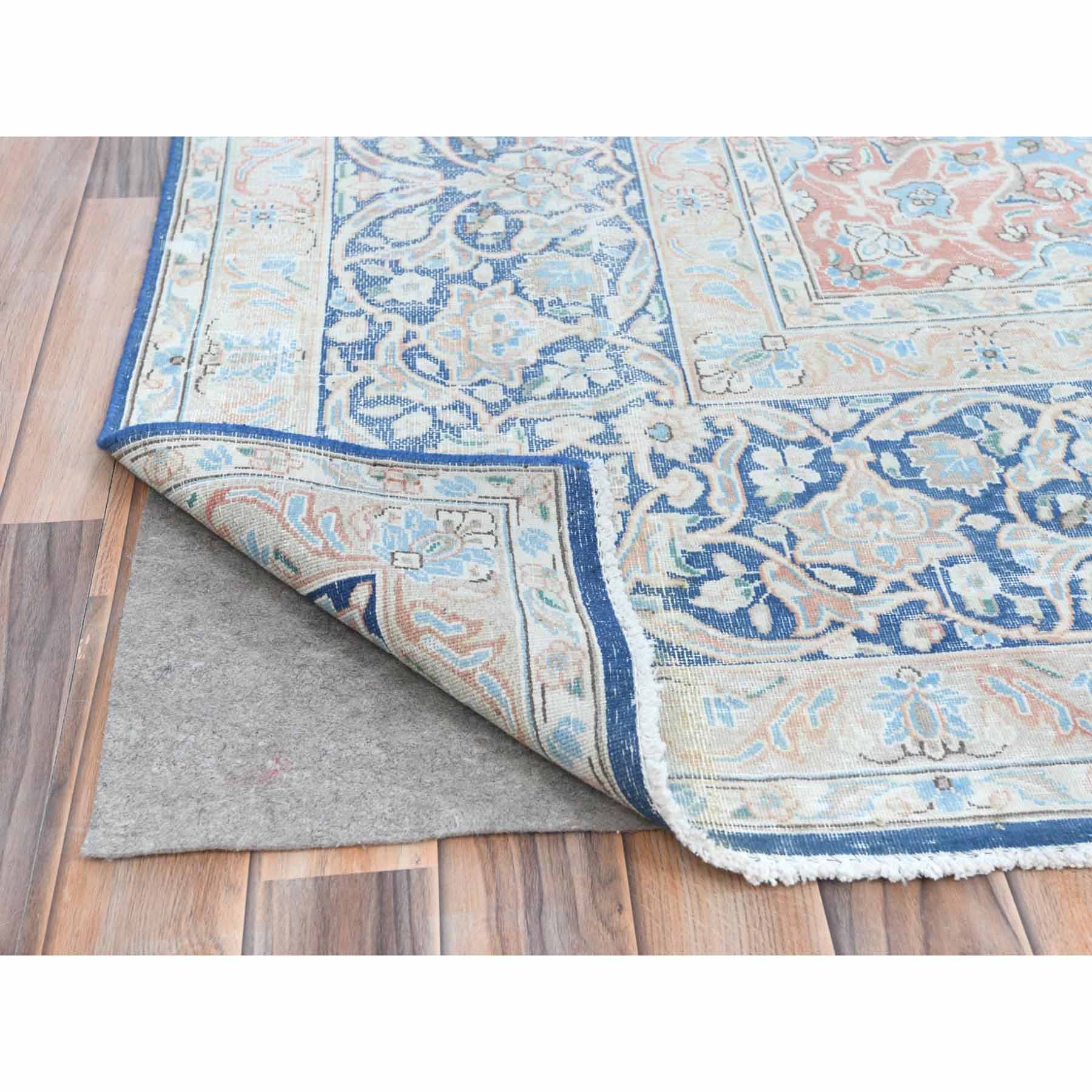 Overdyed-Vintage-Hand-Knotted-Rug-406300