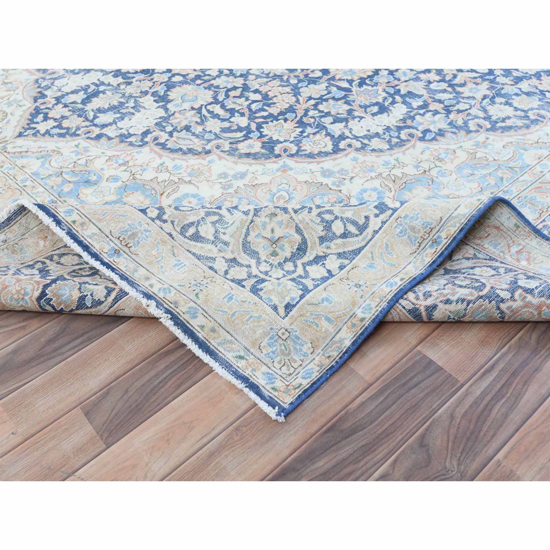 Overdyed-Vintage-Hand-Knotted-Rug-406300