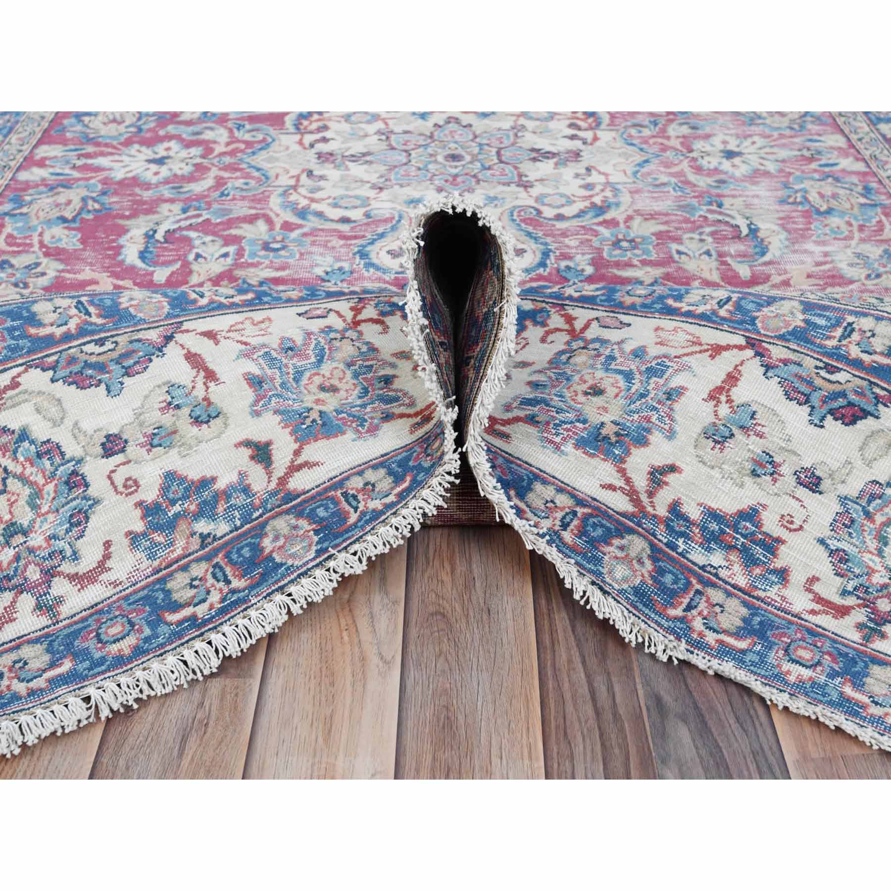 Overdyed-Vintage-Hand-Knotted-Rug-406345