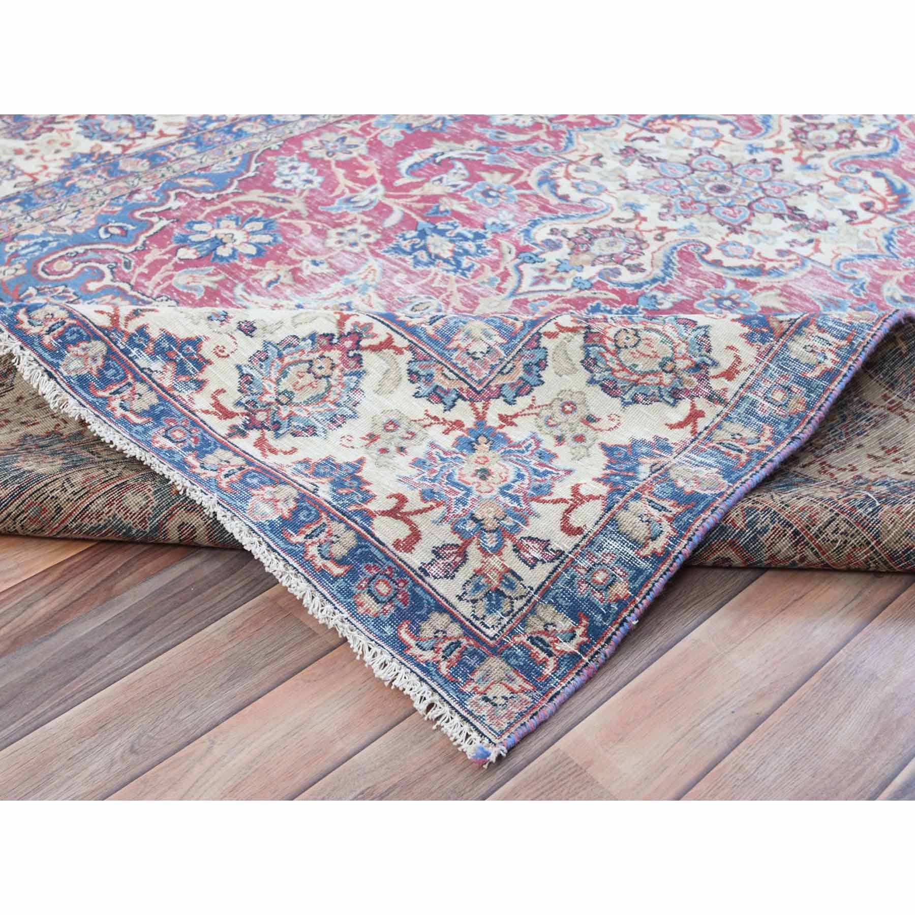 Overdyed-Vintage-Hand-Knotted-Rug-406345