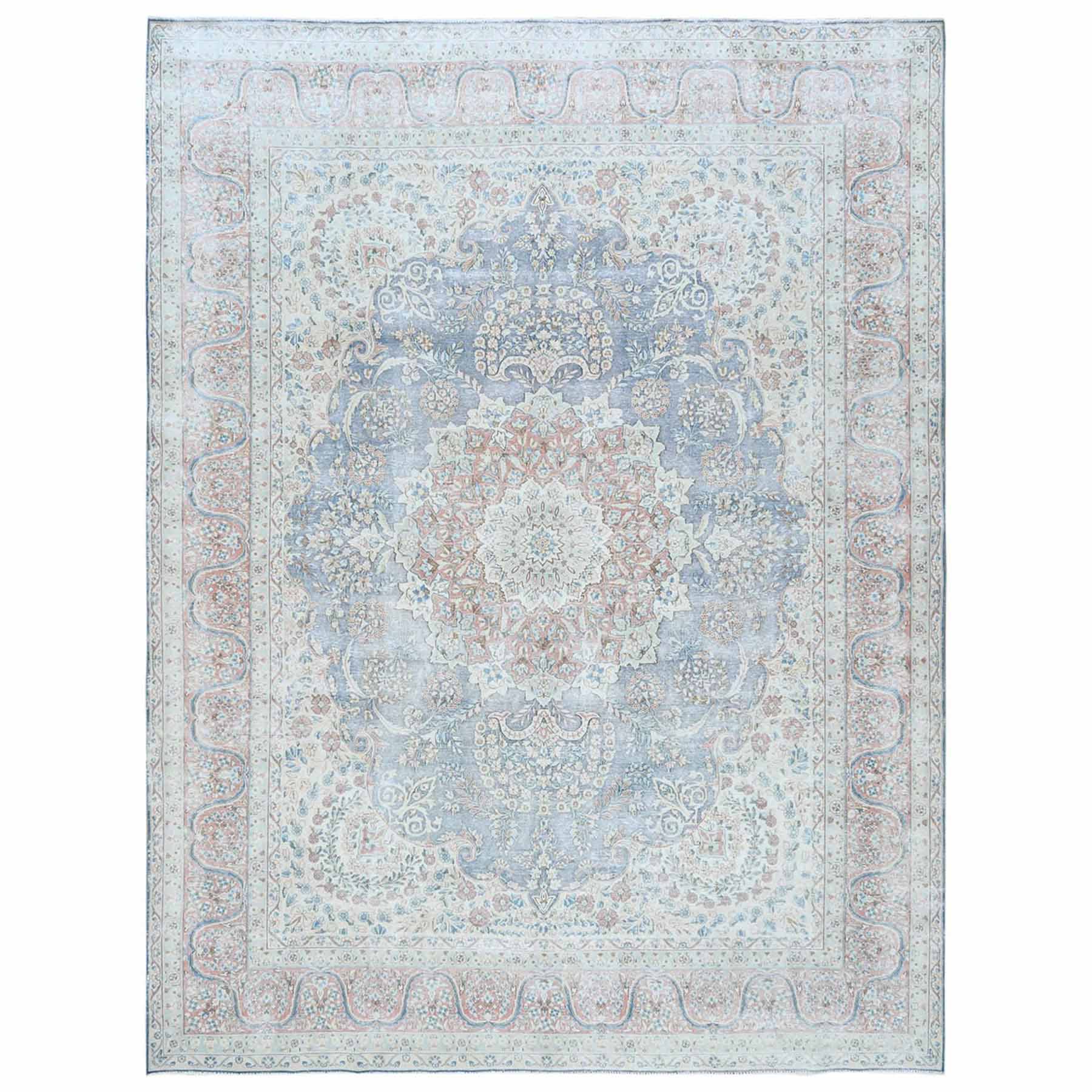 Overdyed-Vintage-Hand-Knotted-Rug-406350