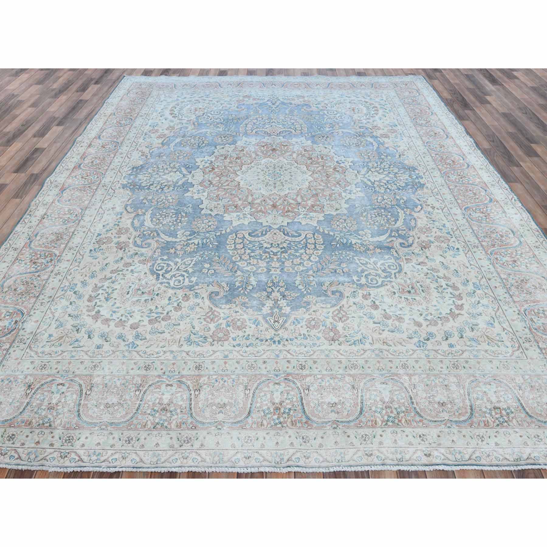 Overdyed-Vintage-Hand-Knotted-Rug-406350