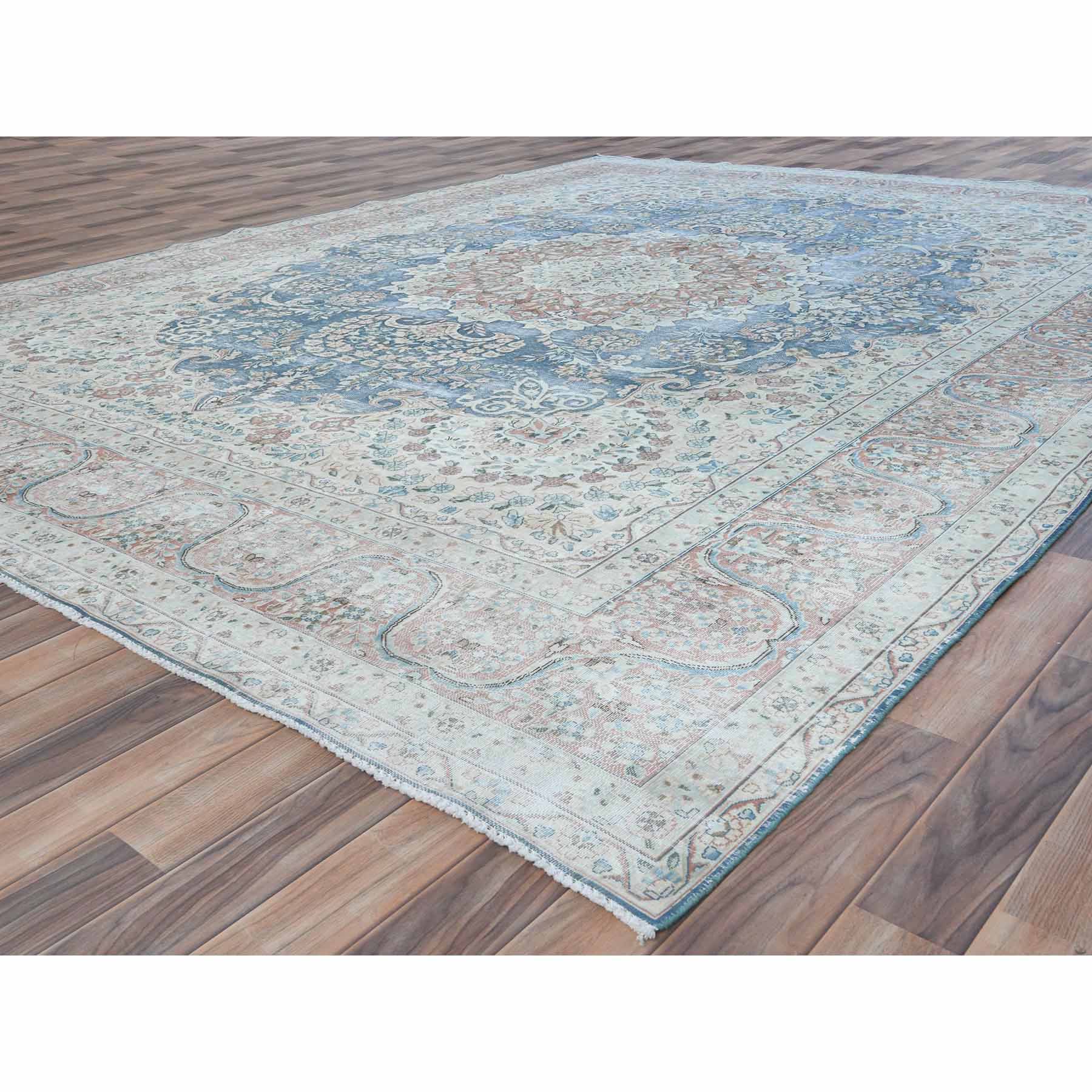 Overdyed-Vintage-Hand-Knotted-Rug-406350