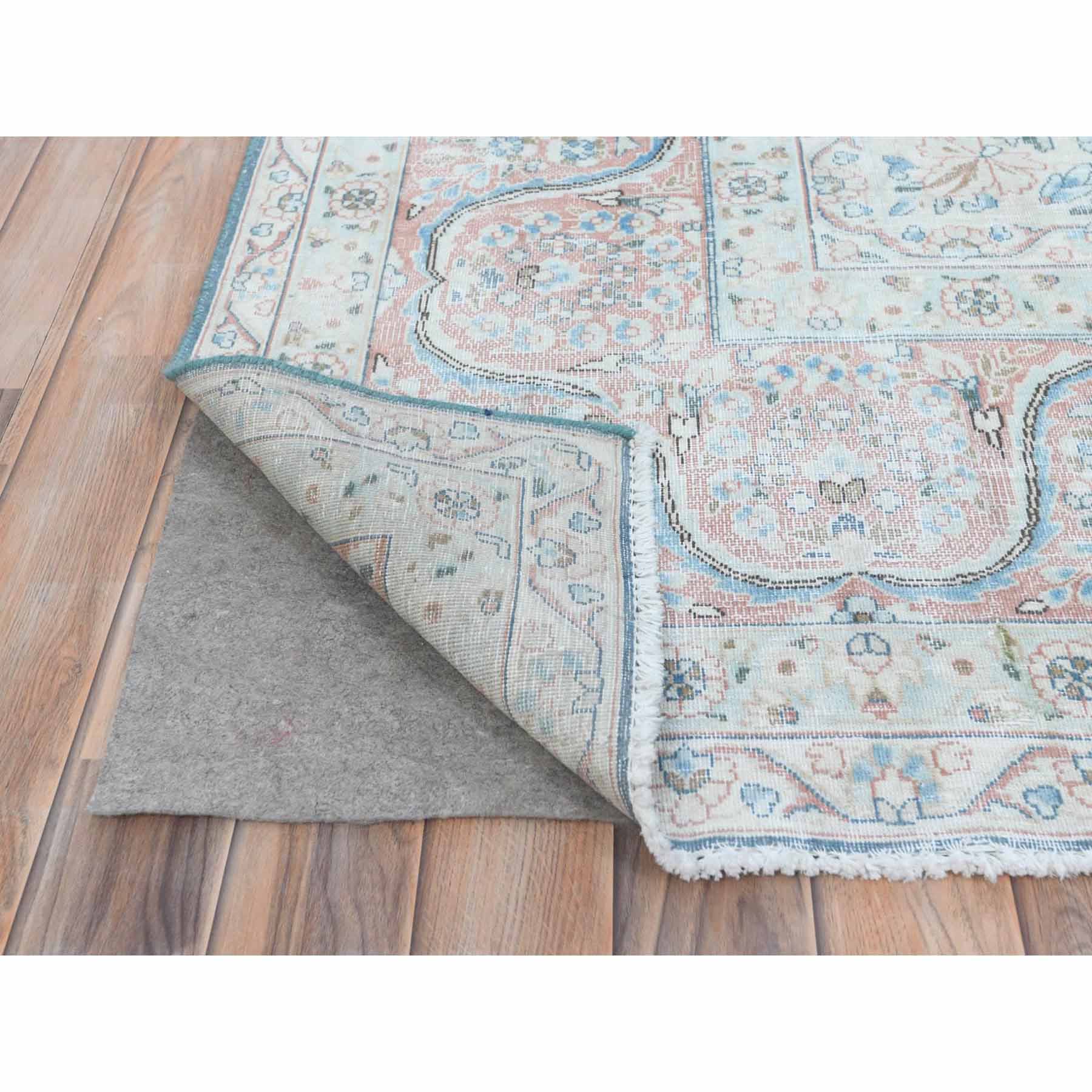 Overdyed-Vintage-Hand-Knotted-Rug-406350