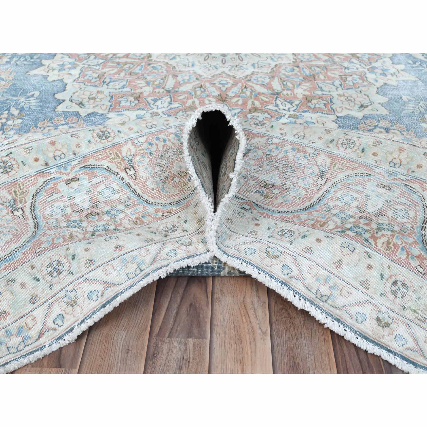 Overdyed-Vintage-Hand-Knotted-Rug-406350