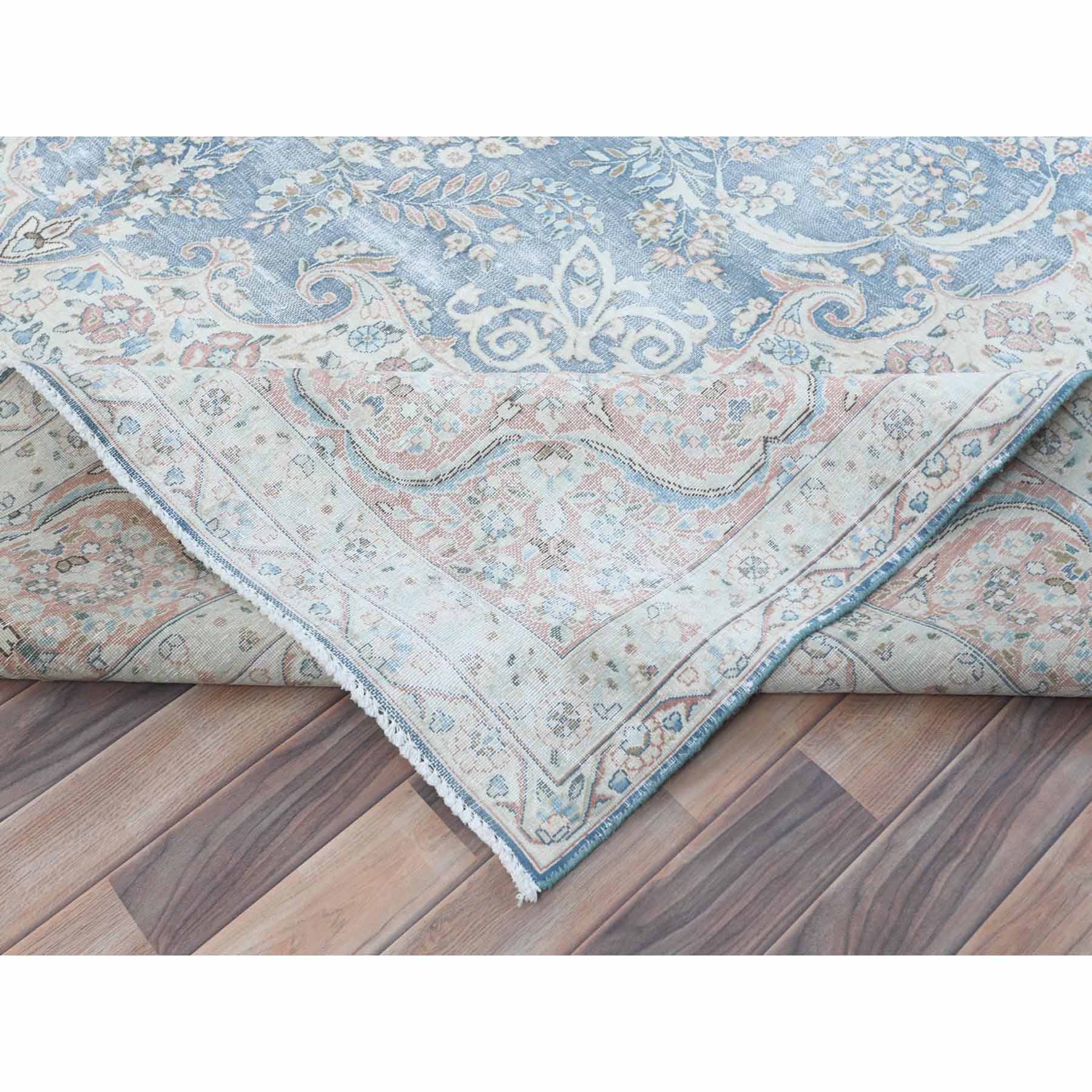 Overdyed-Vintage-Hand-Knotted-Rug-406350